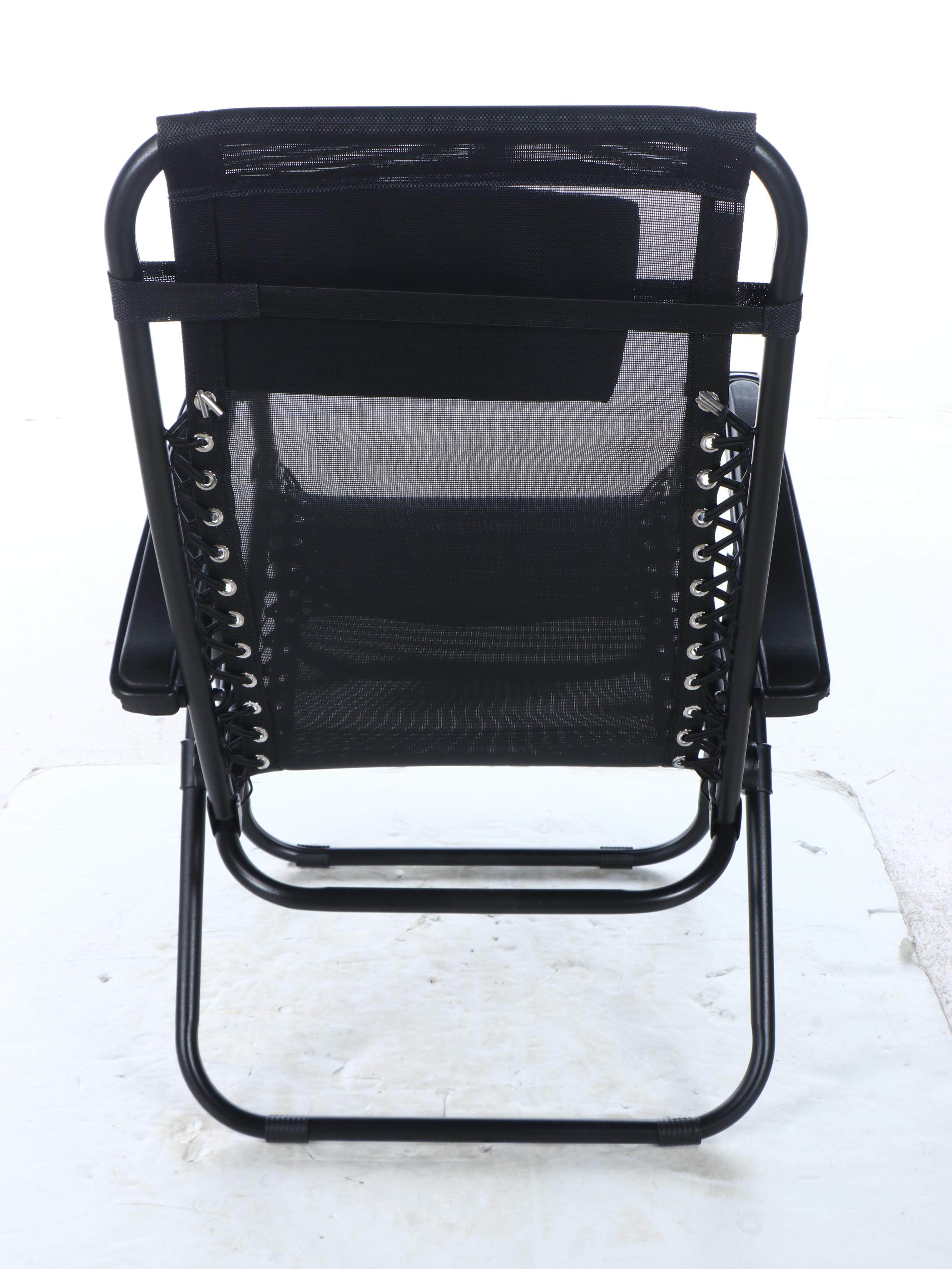 Contemporary Black "Zero Gravity" Folding Lounge Chair