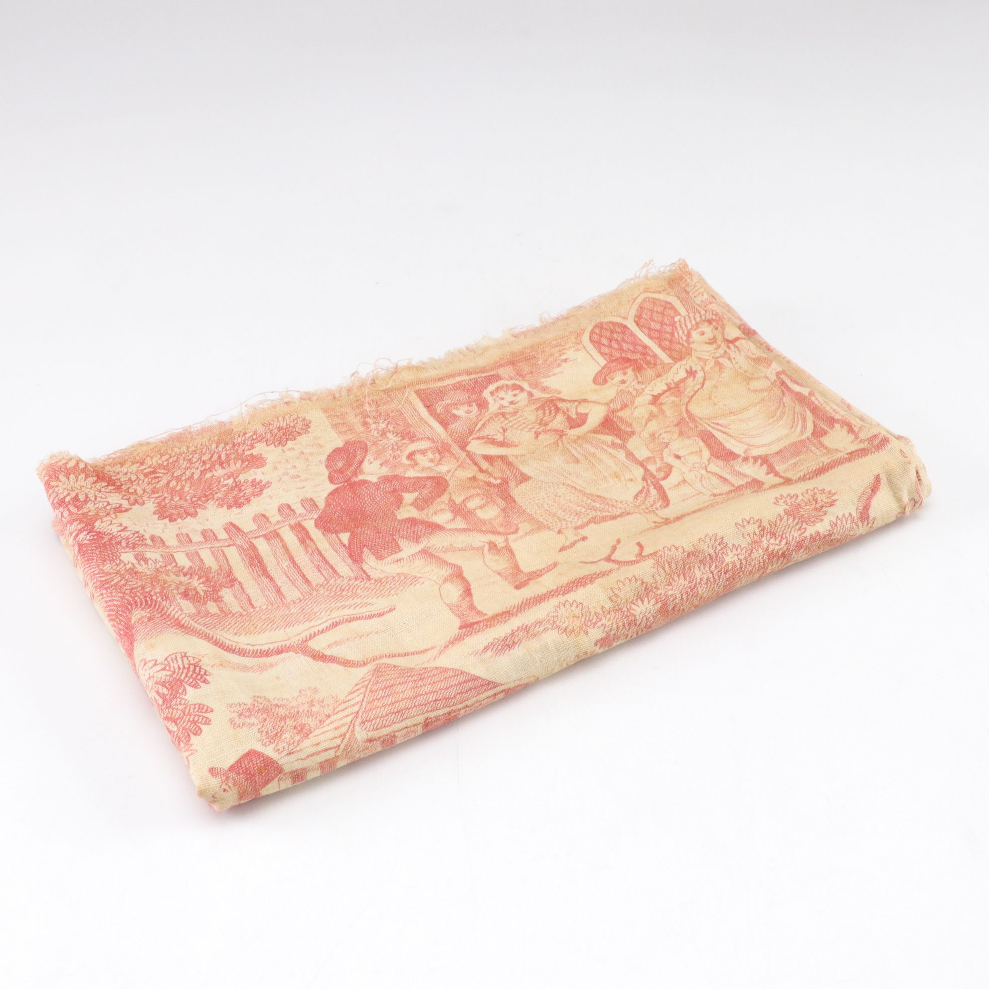 Spode Williamsburg "Provincial Garden" Cranberry Dinnerware and Patterned Fabric