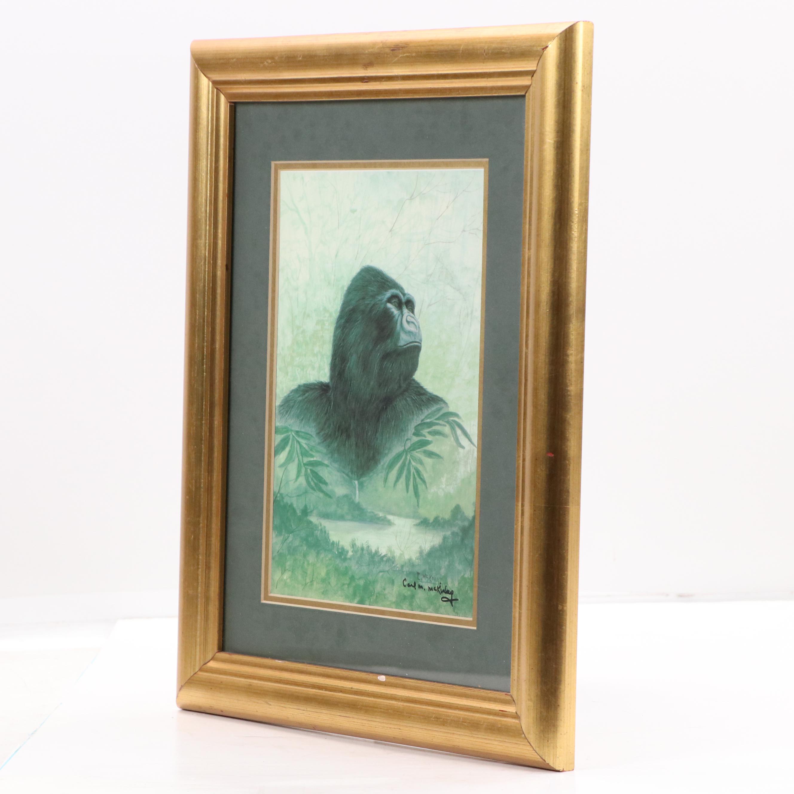 Carl M. McKinly Giclée of a Gorilla, 21st Century
