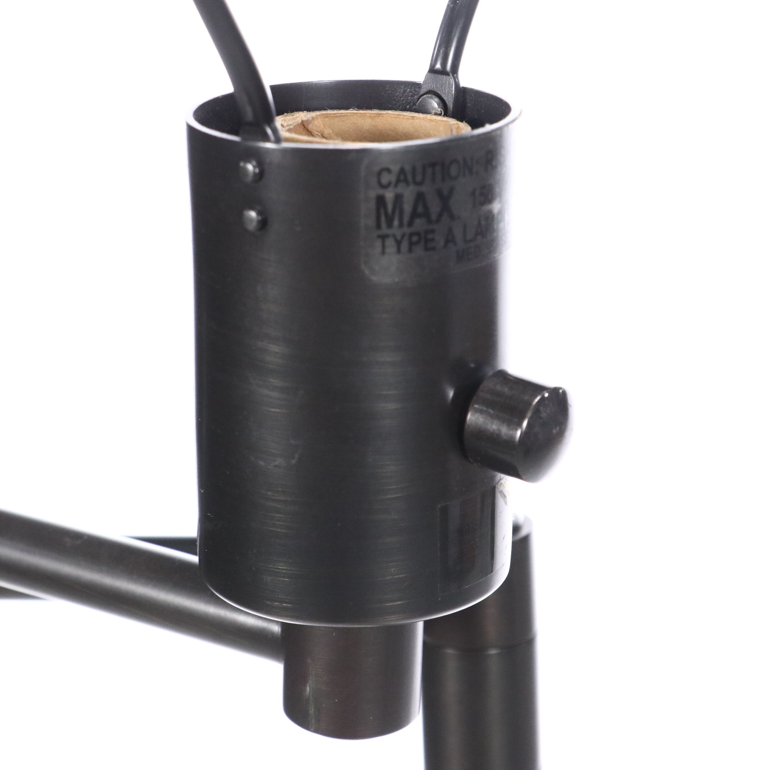 Black Finished Metal Articulating Floor Lamp