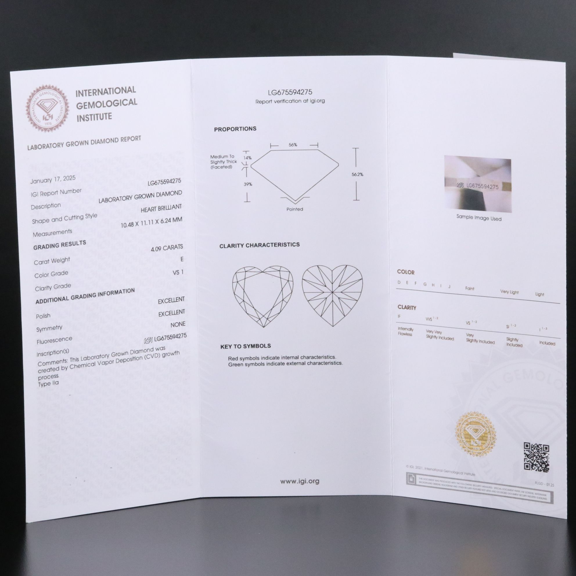 14K 4.62 CTW Lab Grown Diamond Ring with IGI Report