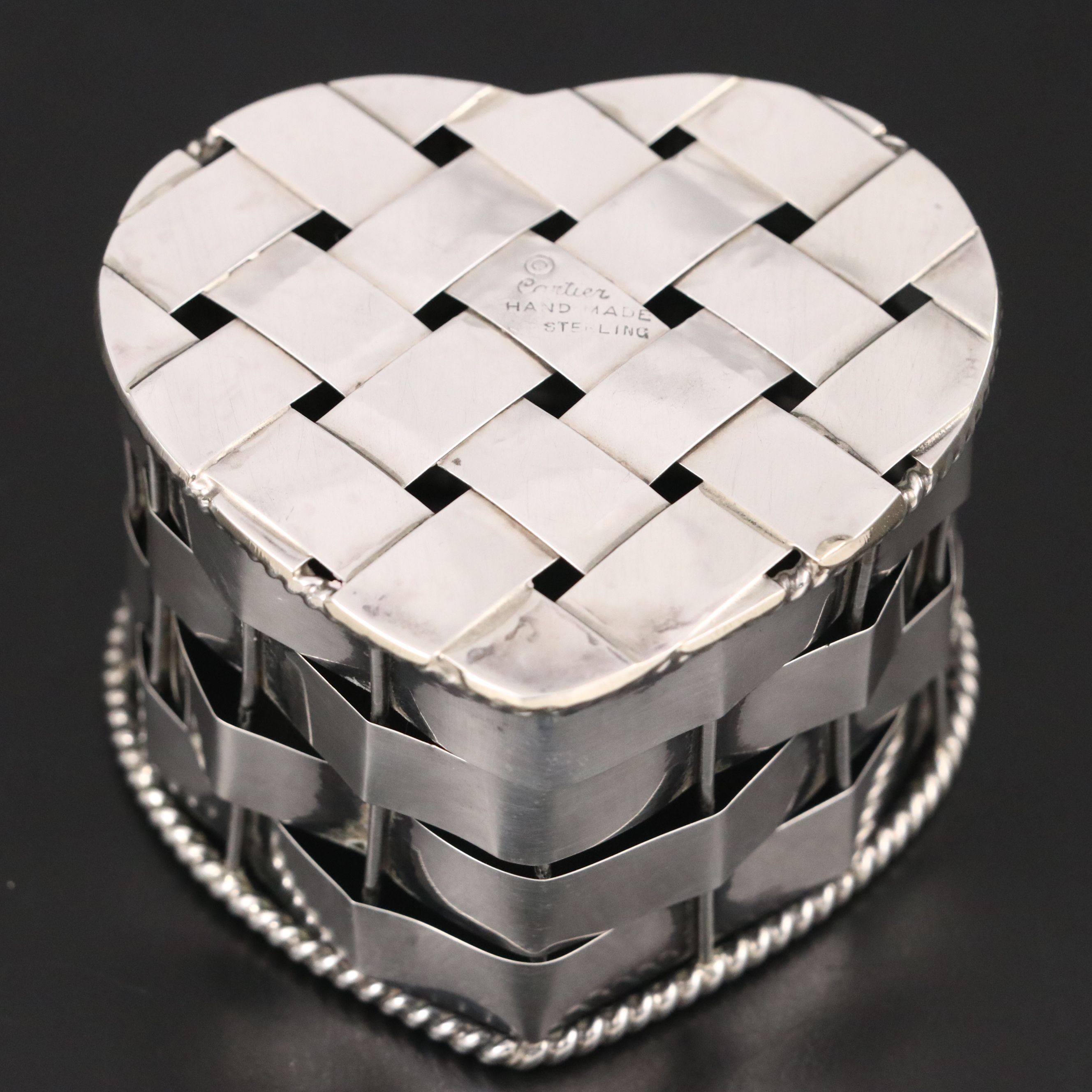 Cartier Miniature Sterling Silver Baskets