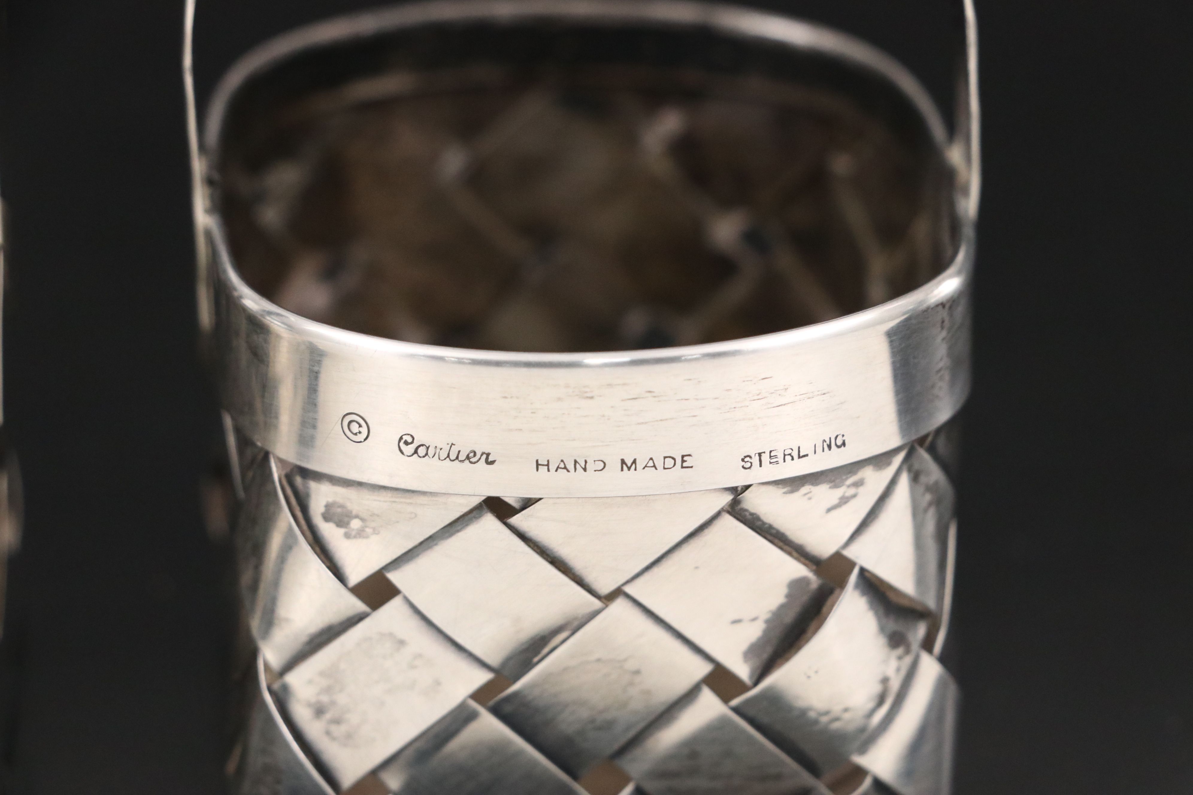 Cartier Miniature Sterling Silver Baskets