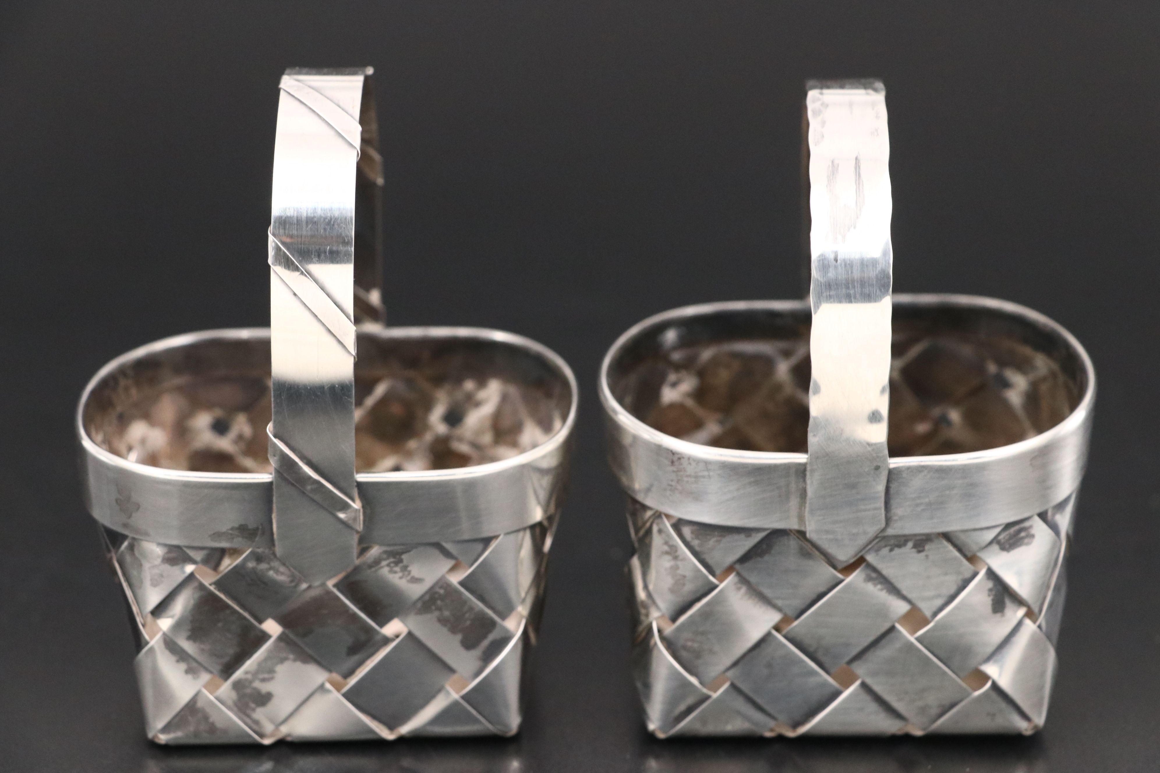 Cartier Miniature Sterling Silver Baskets