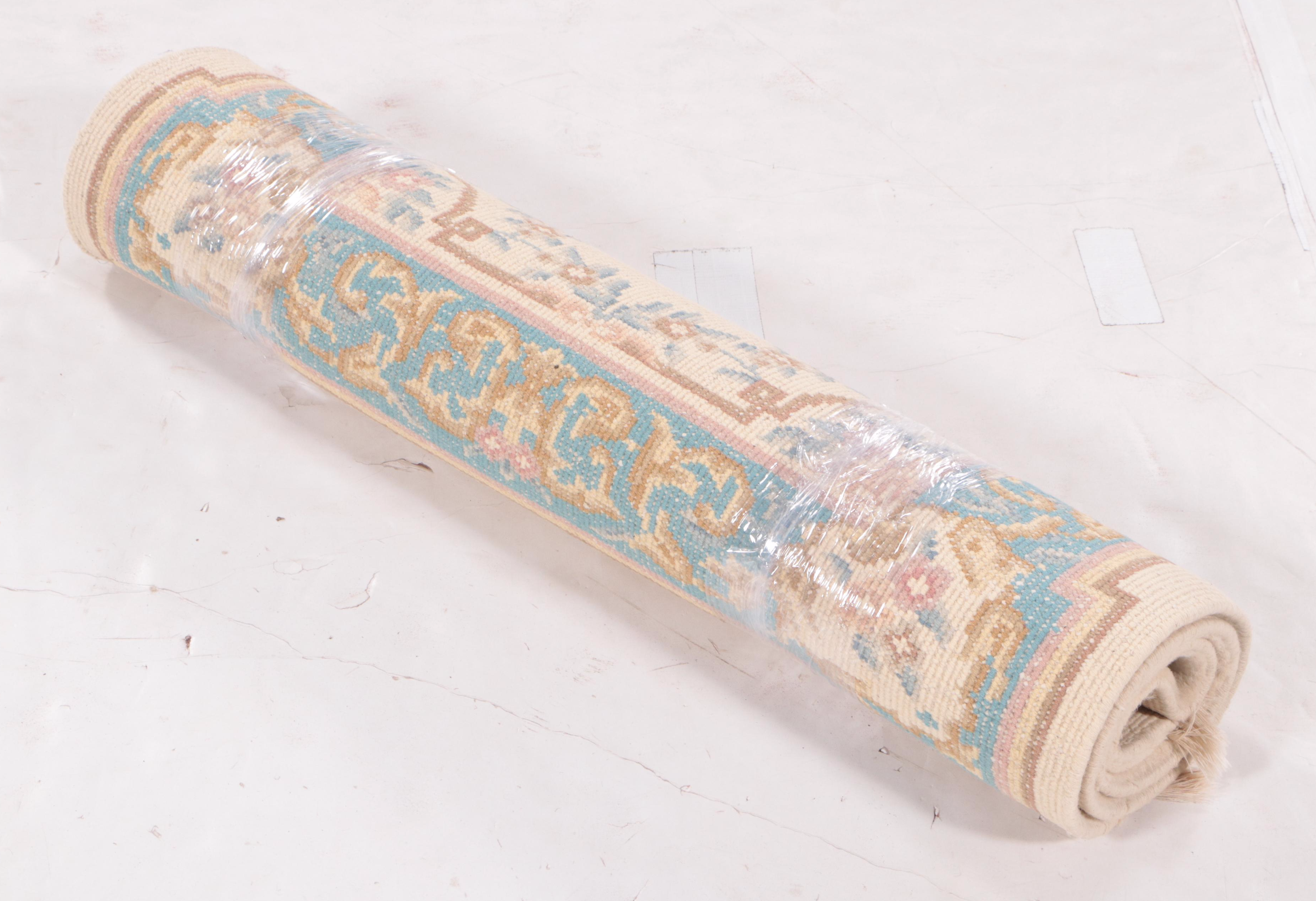 3'1 x 5'6 Hand-Knotted Chinese Nichols Art Deco Style Area Rug