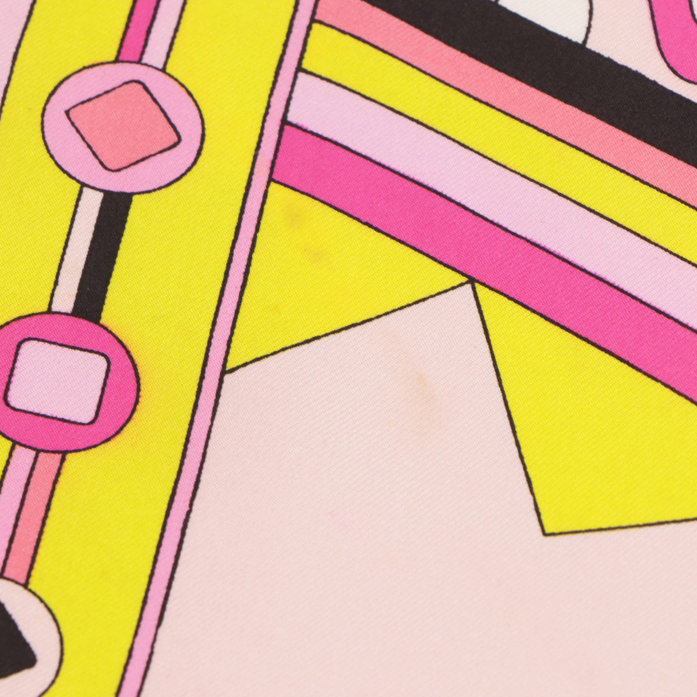 Emilio Pucci Silk Multicolored Patterned Scarf