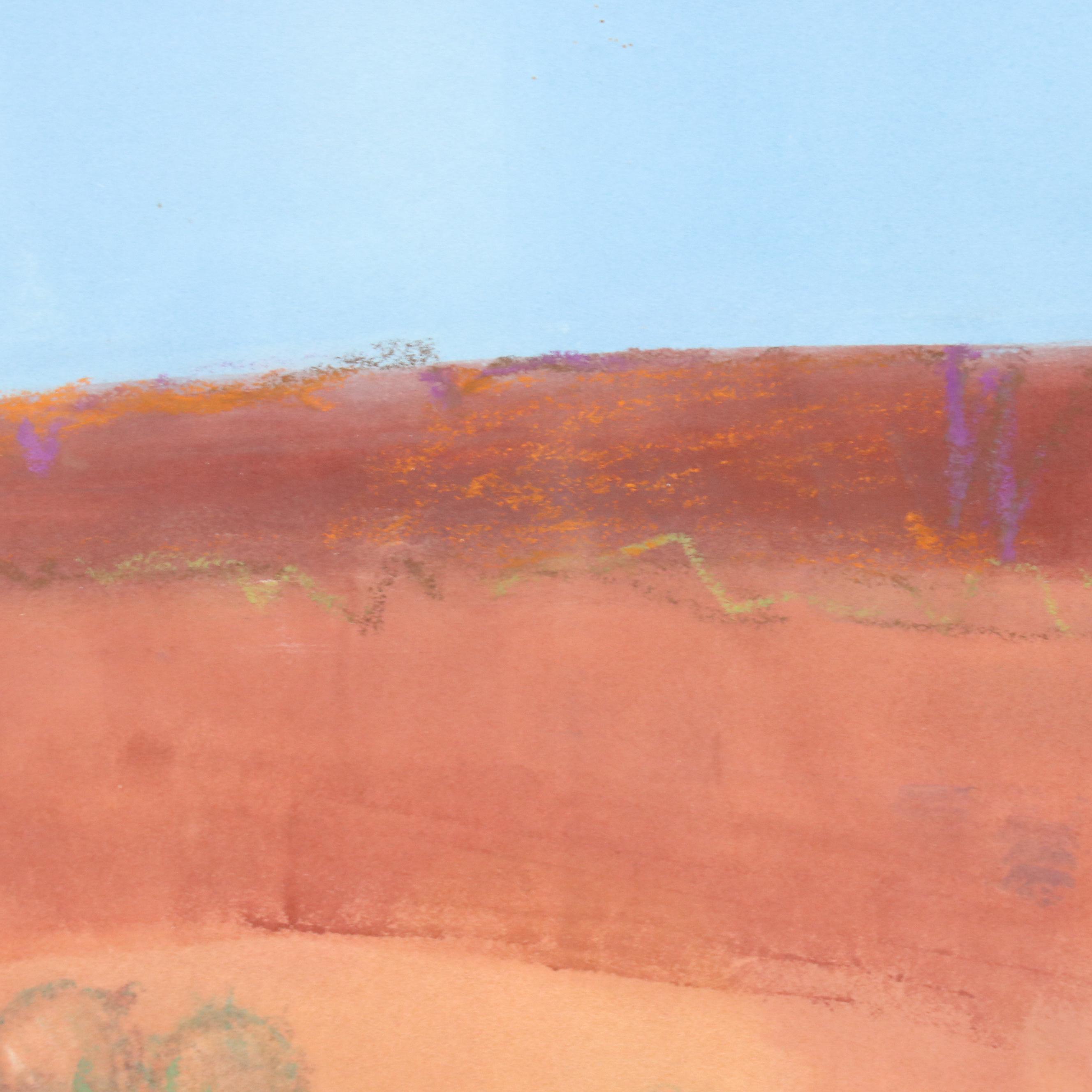 M.I. Thul Western Landscape Pastel Drawing, 1993
