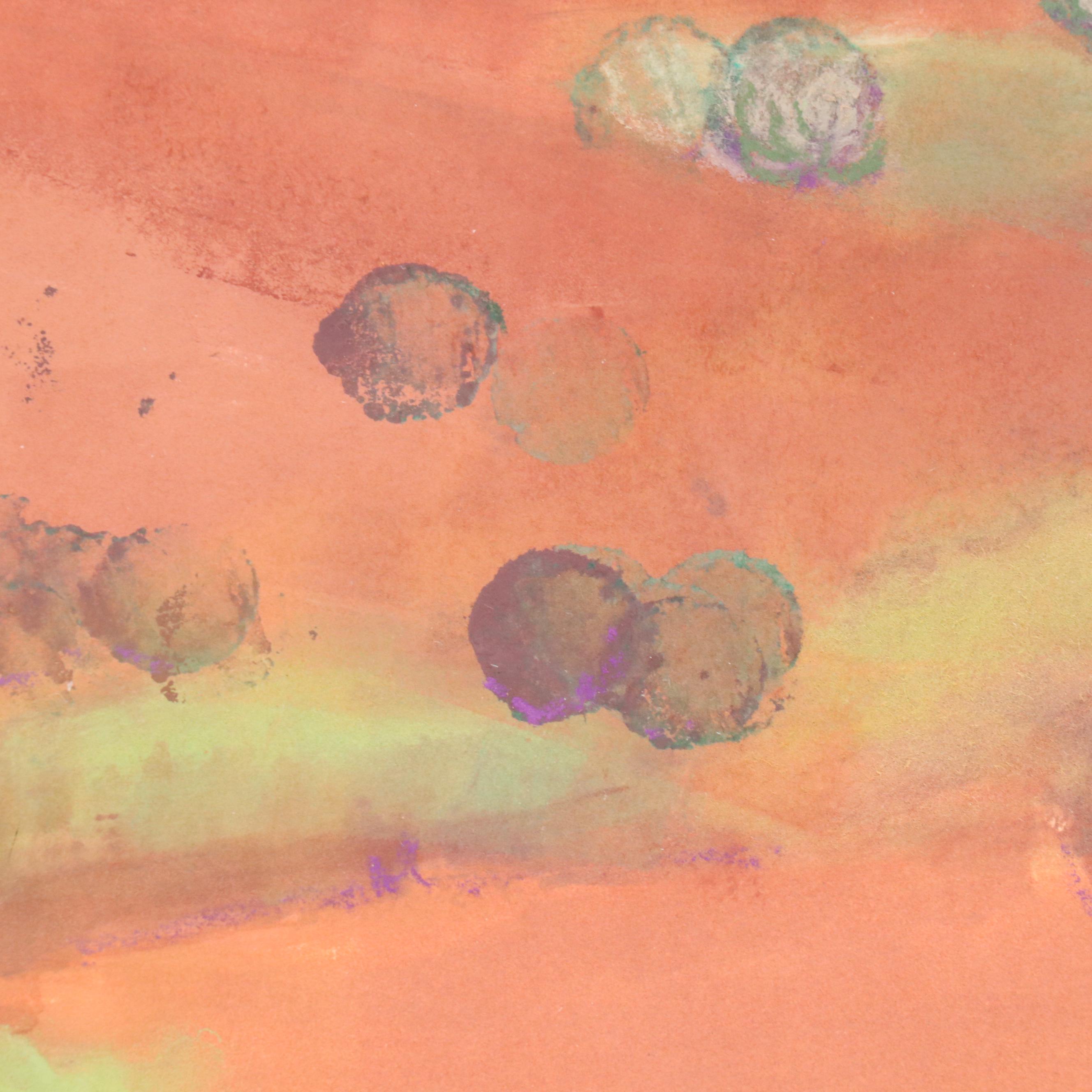 M.I. Thul Western Landscape Pastel Drawing, 1993