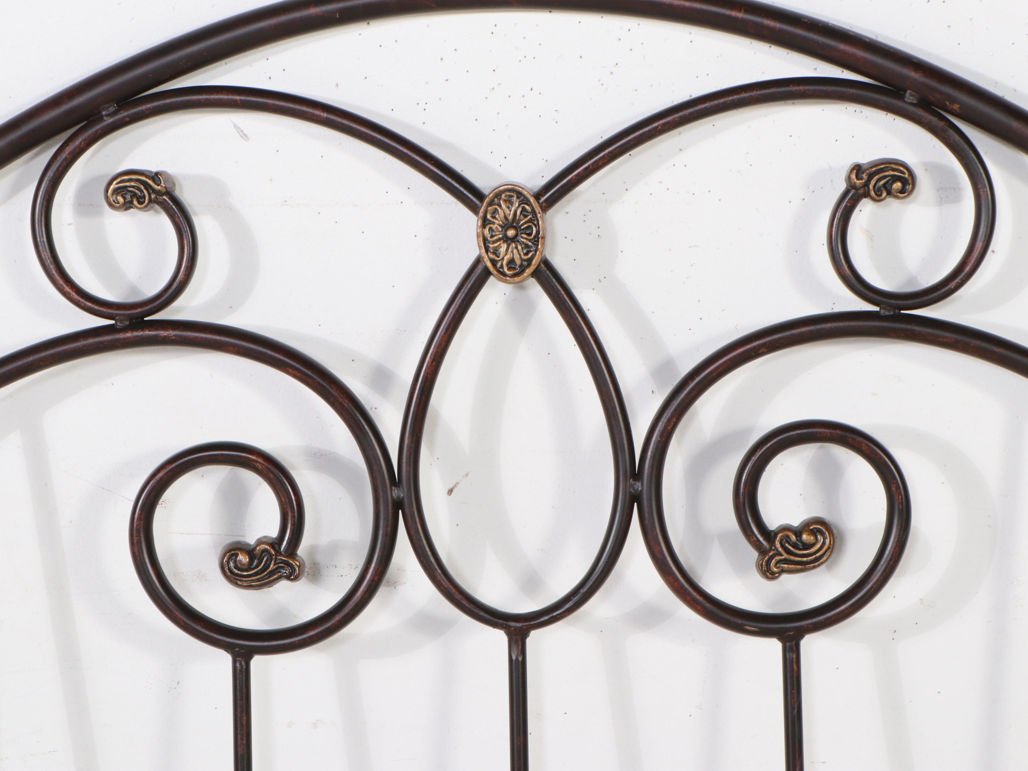 Victorian Style Wrought Metal Queen Size Bed Frame