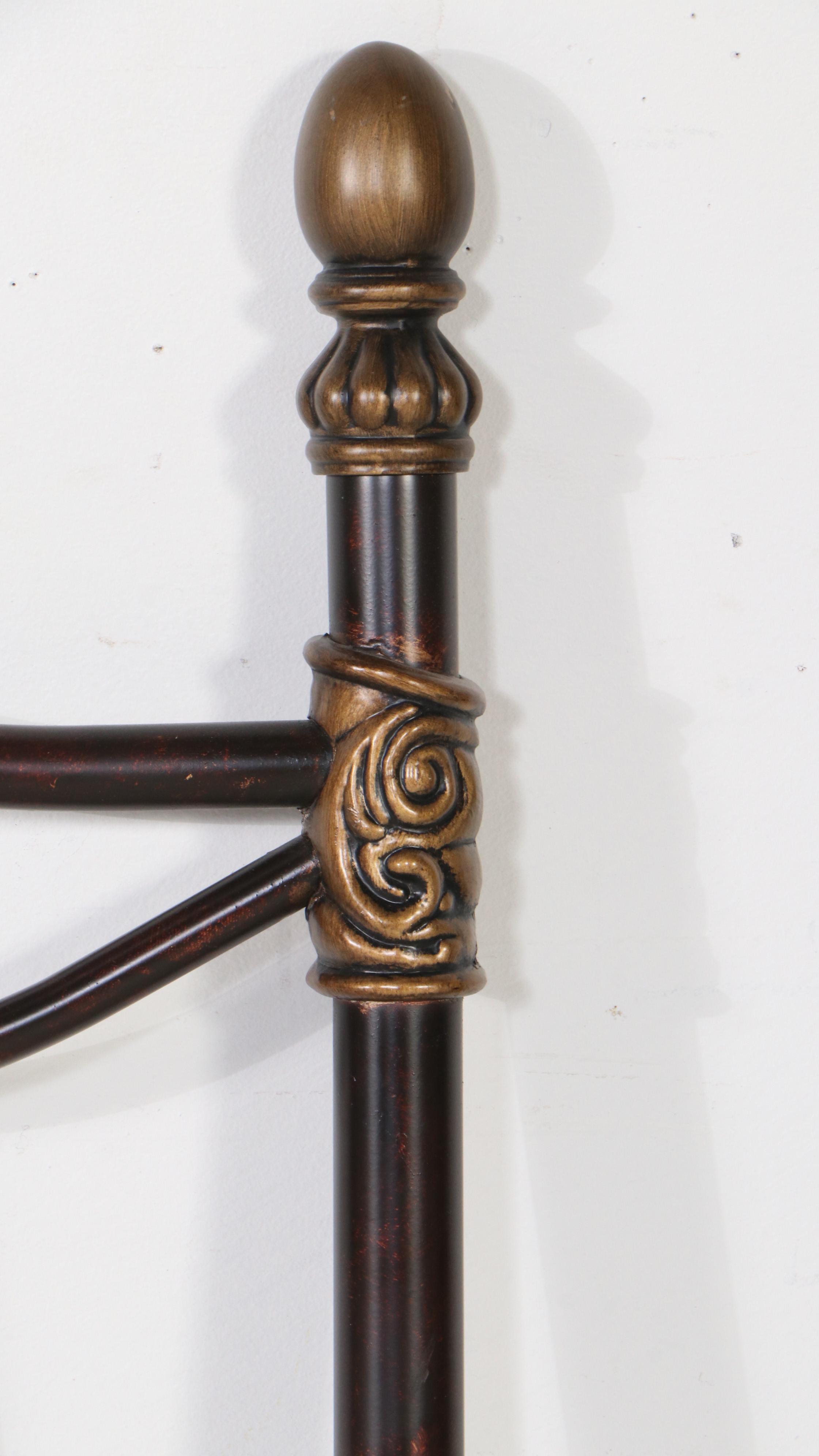 Victorian Style Wrought Metal Queen Size Bed Frame