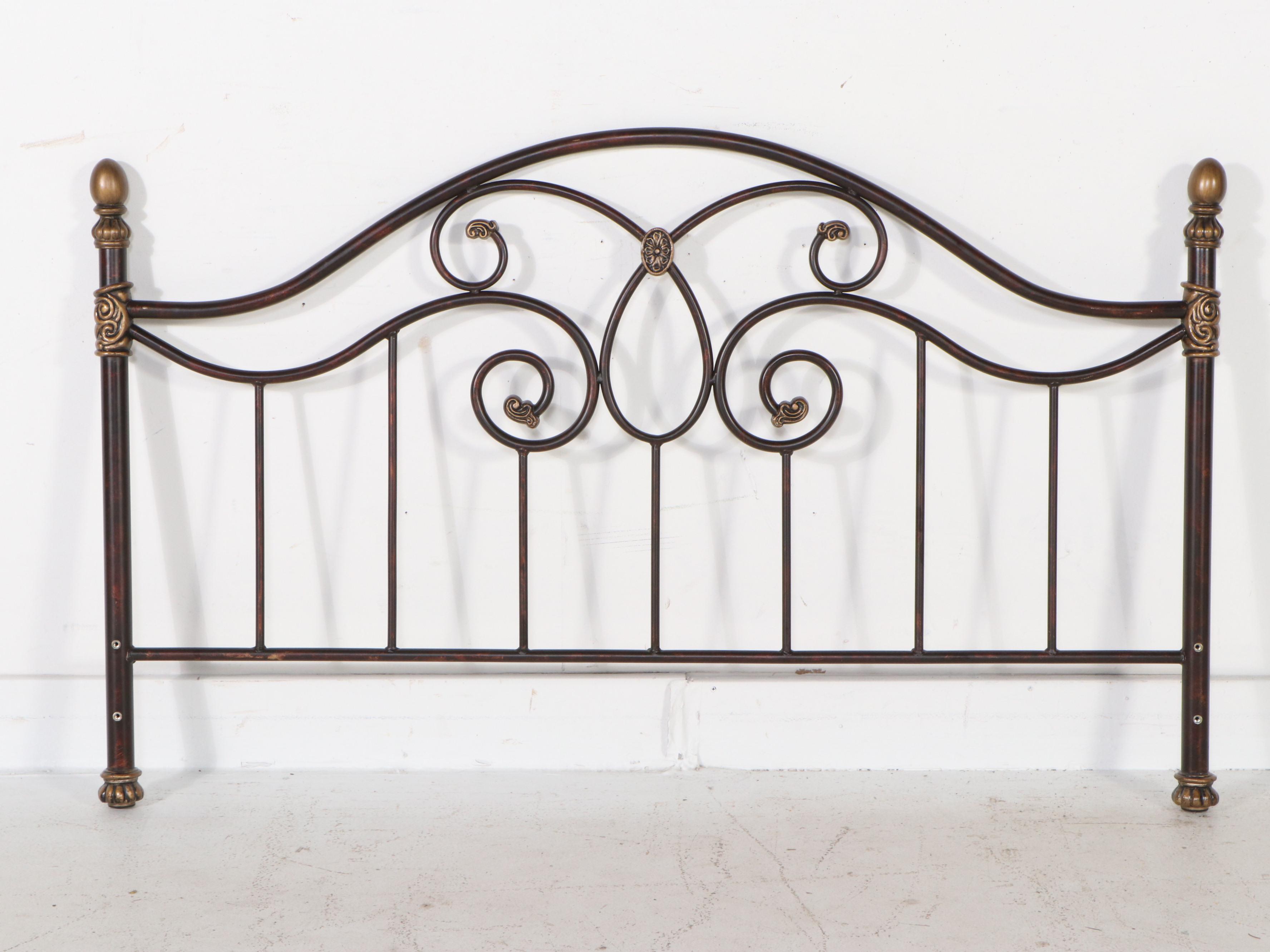 Victorian Style Wrought Metal Queen Size Bed Frame
