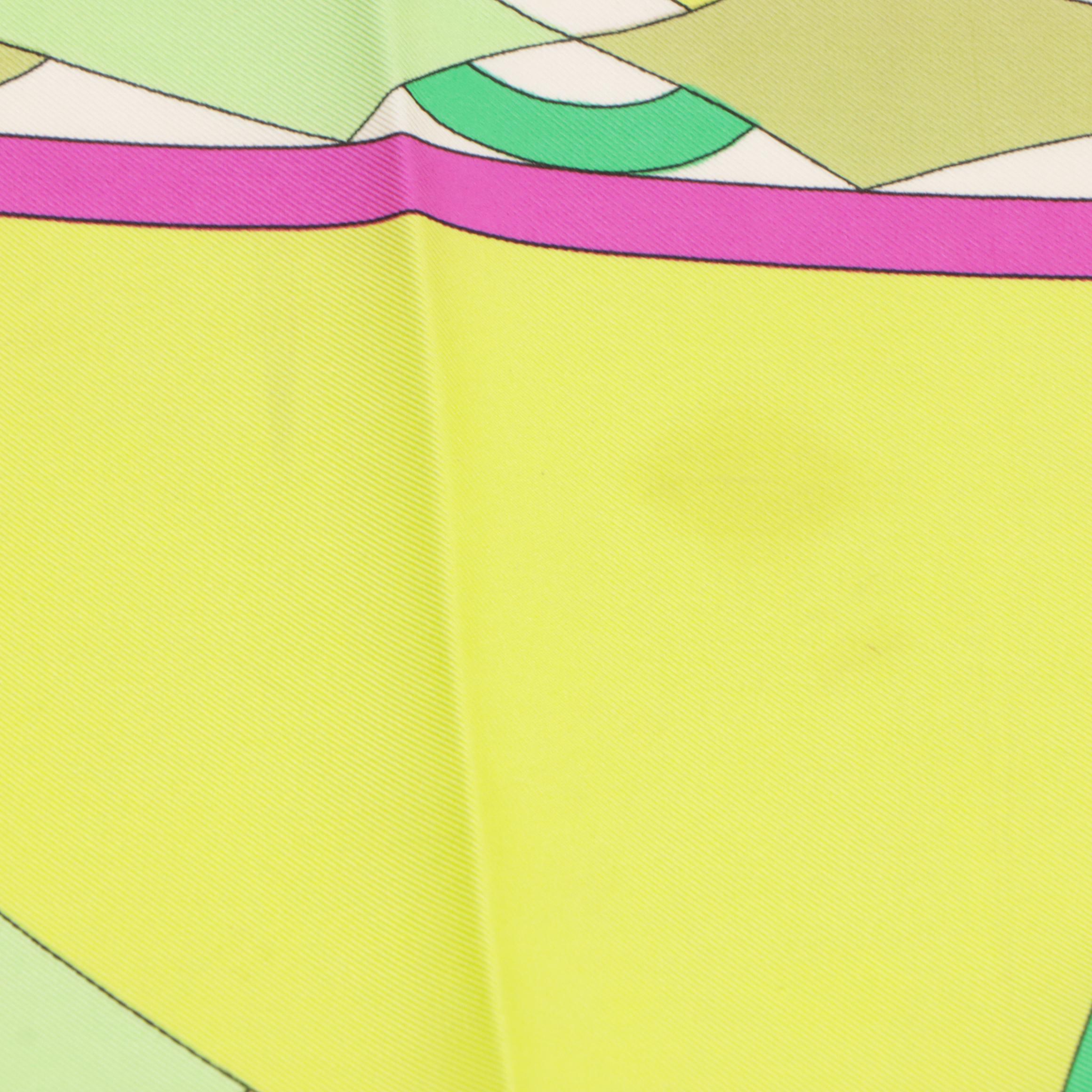 Emilio Pucci Multicolored Patterned Scarf in Silk