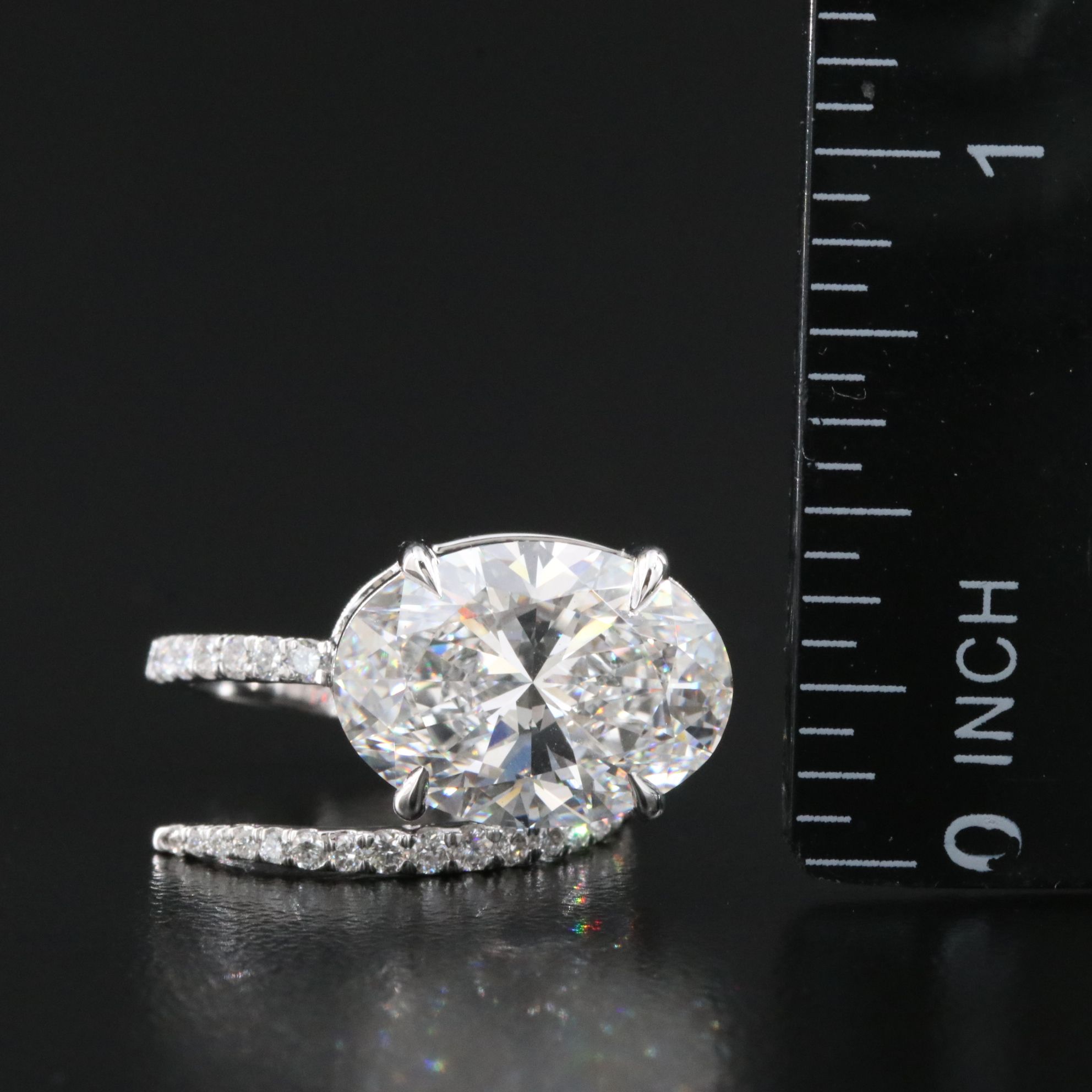 14K 6.35 CTW Lab Grown Diamond Wrap Ring with IGI Report