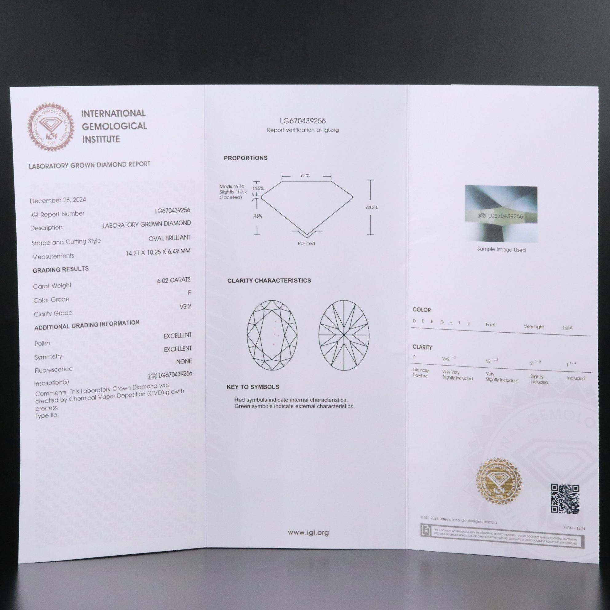 14K 6.35 CTW Lab Grown Diamond Wrap Ring with IGI Report