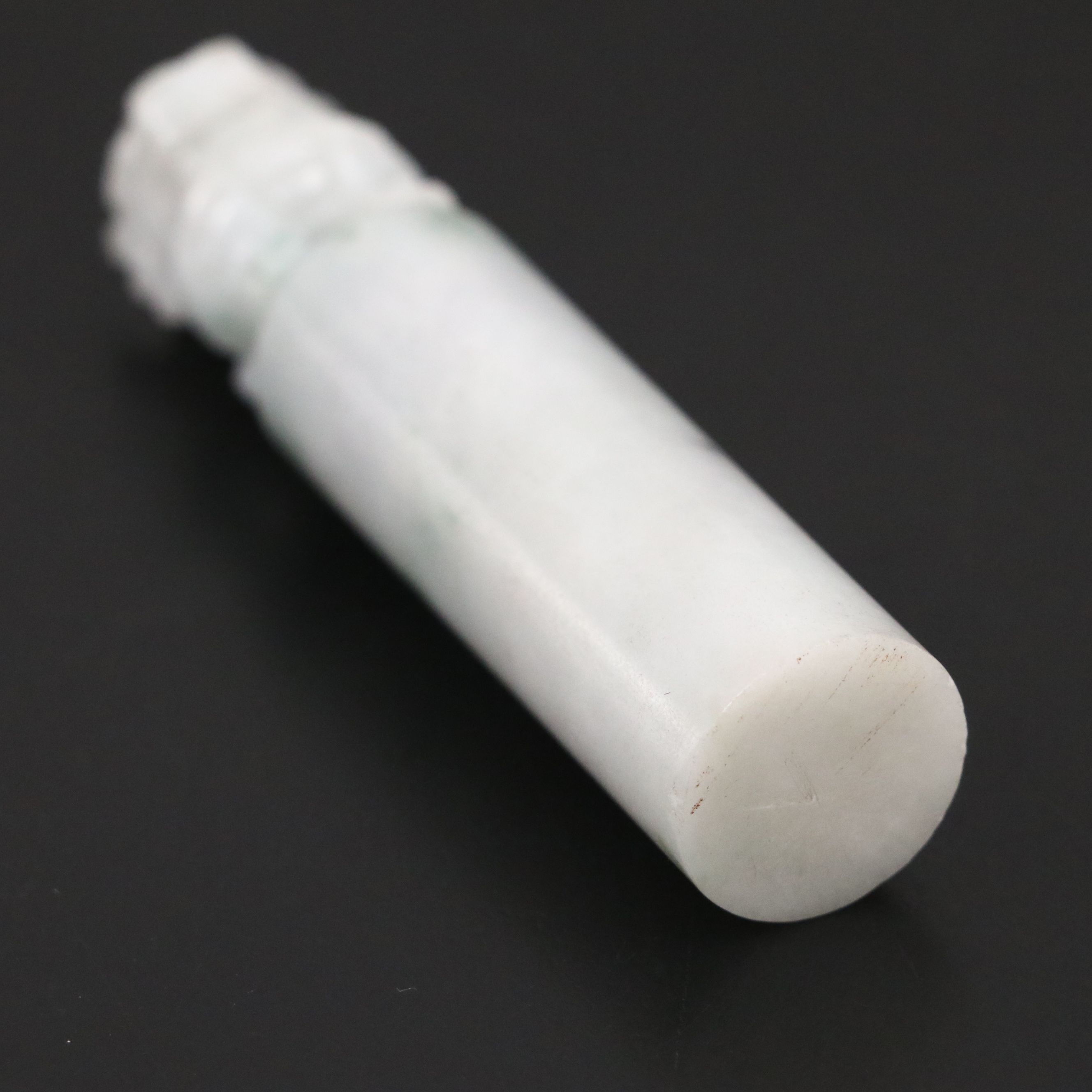 Chinese Carved Jadeite Guardian Lion Seal