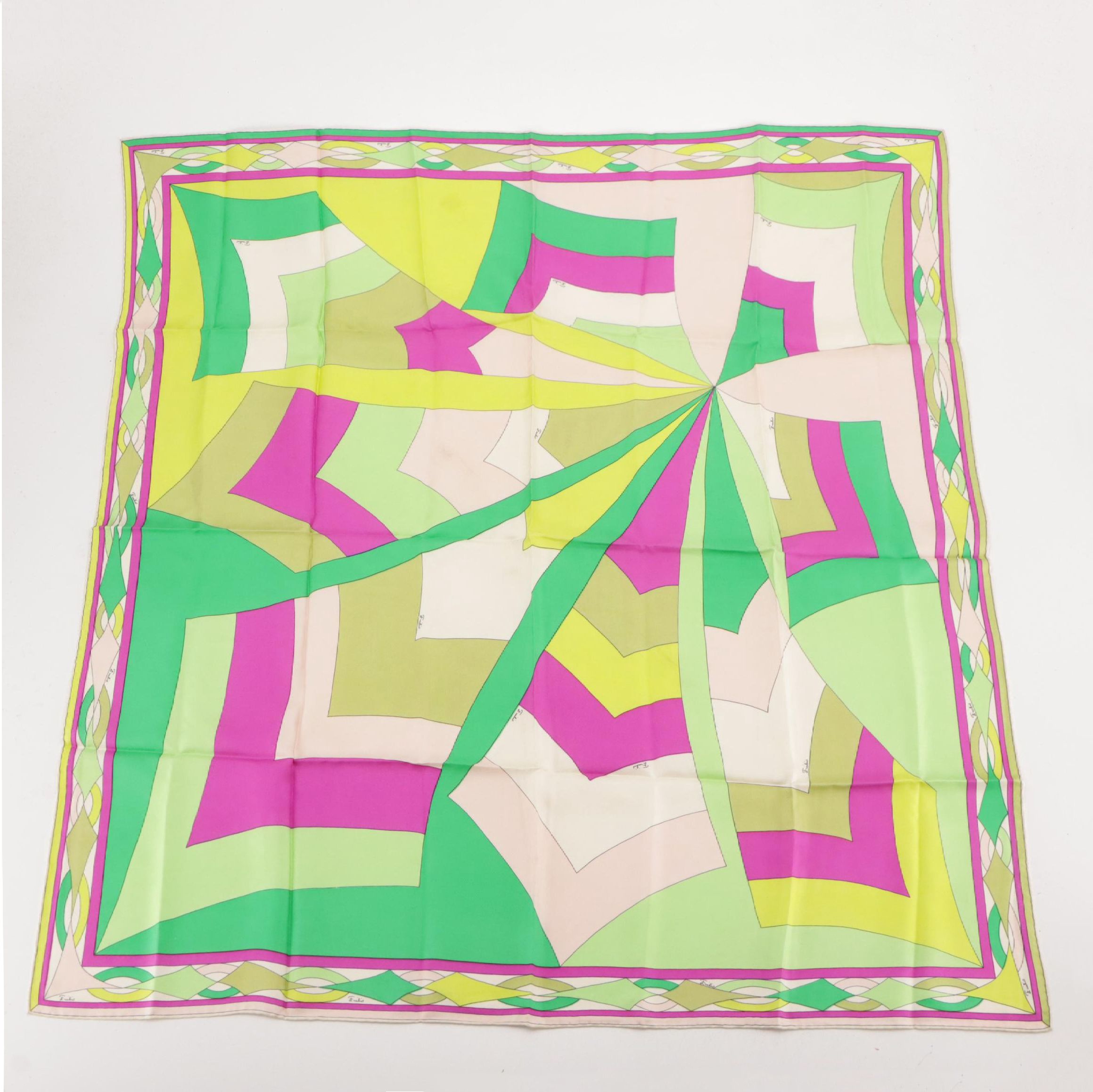 Emilio Pucci Multicolored Patterned Scarf in Silk