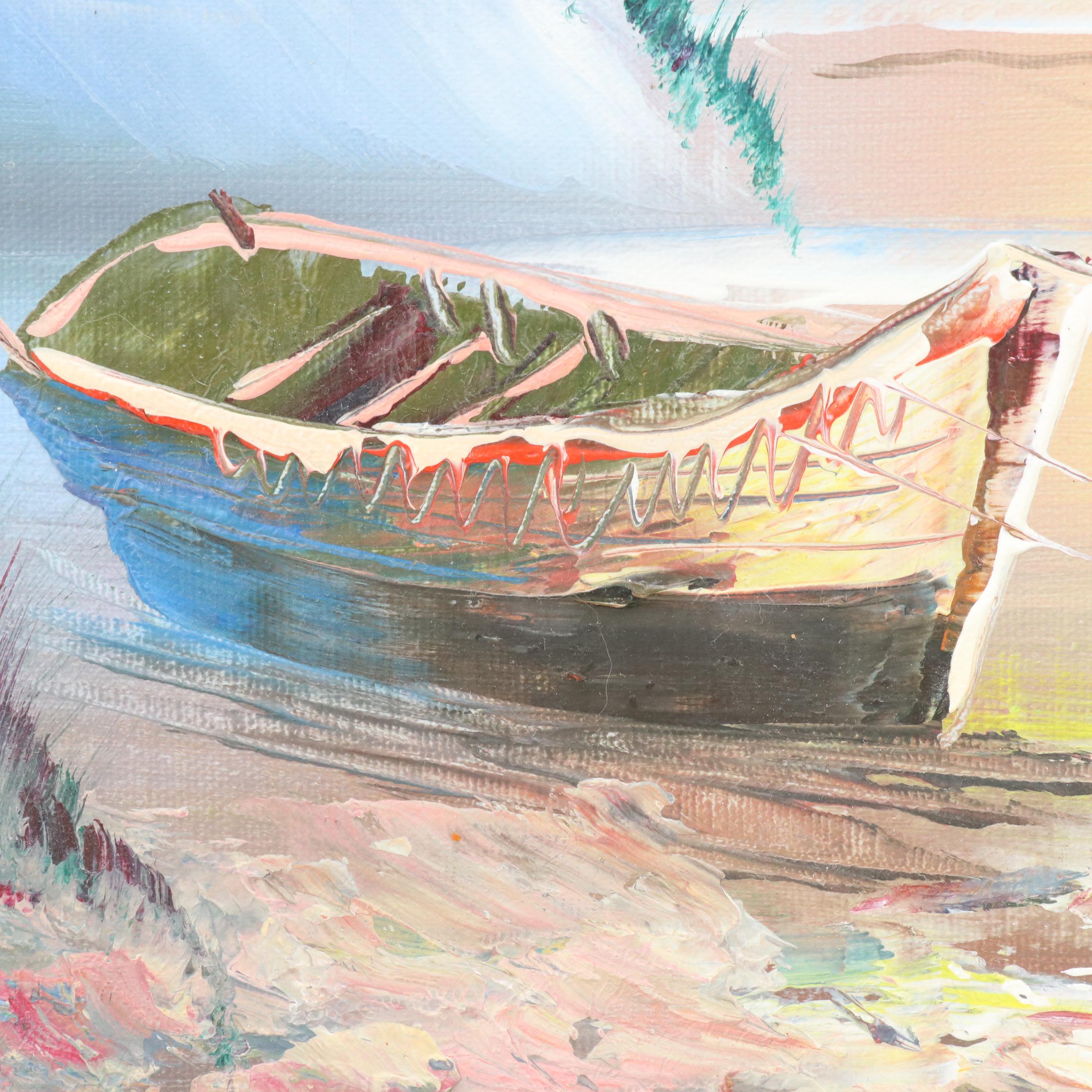 Coastal Landscape Oil Painting, 21st Century