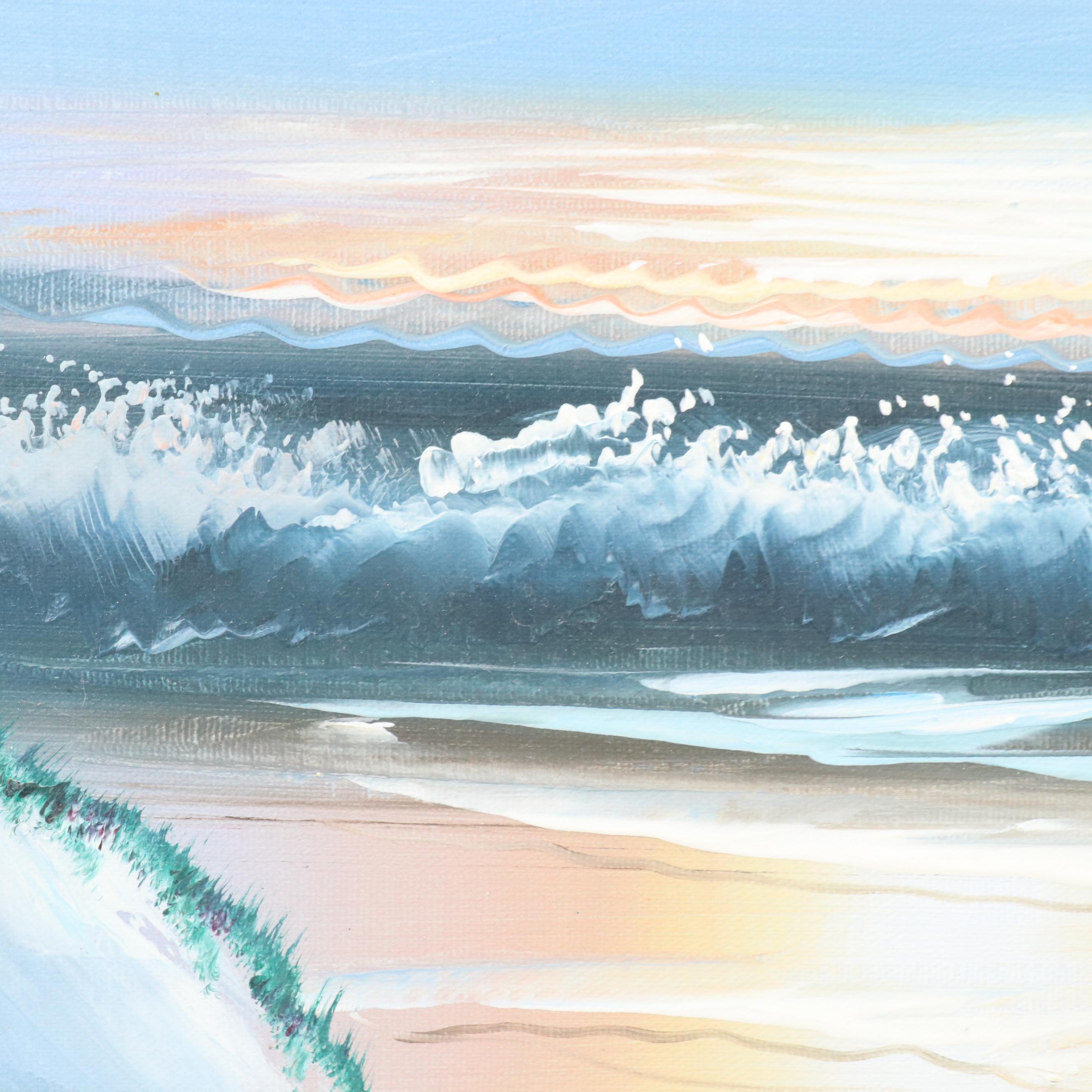 Coastal Landscape Oil Painting, 21st Century