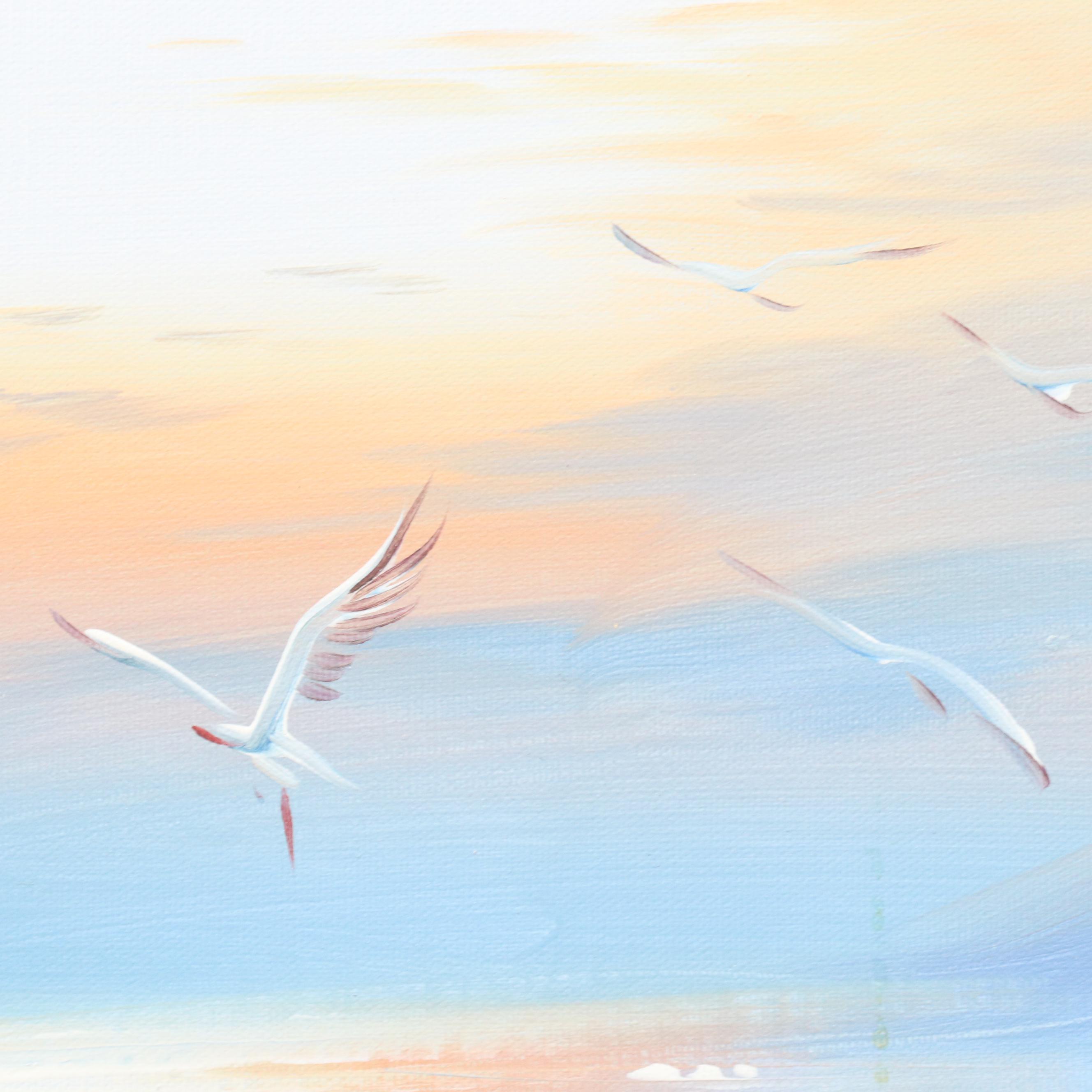 Coastal Landscape Oil Painting, 21st Century