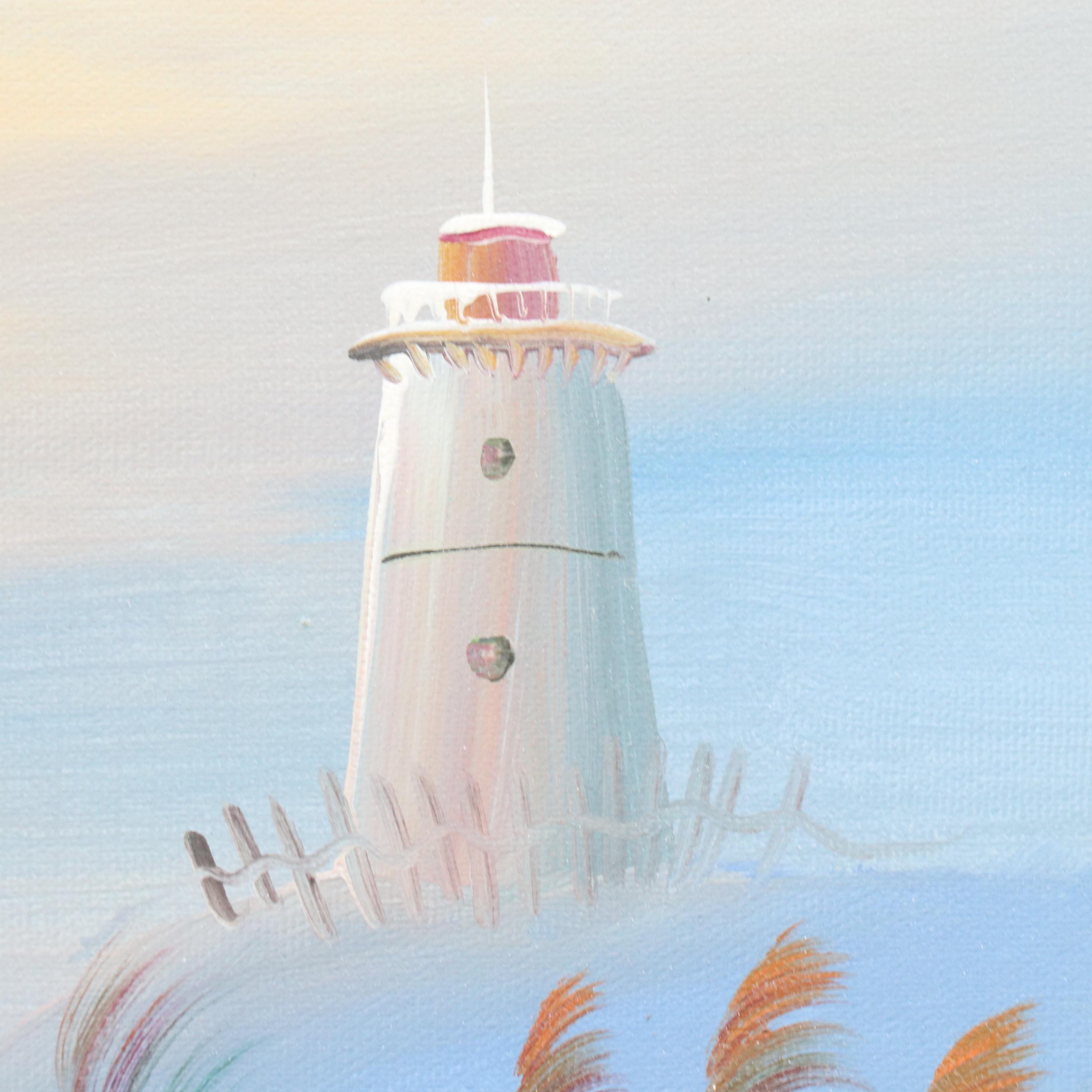 Coastal Landscape Oil Painting, 21st Century