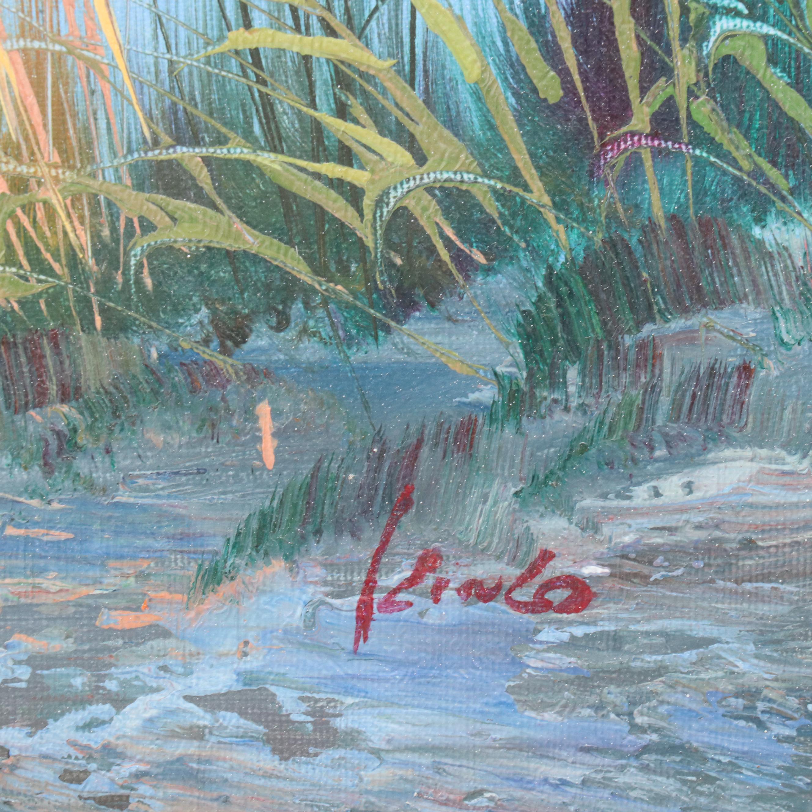 Coastal Landscape Oil Painting, 21st Century