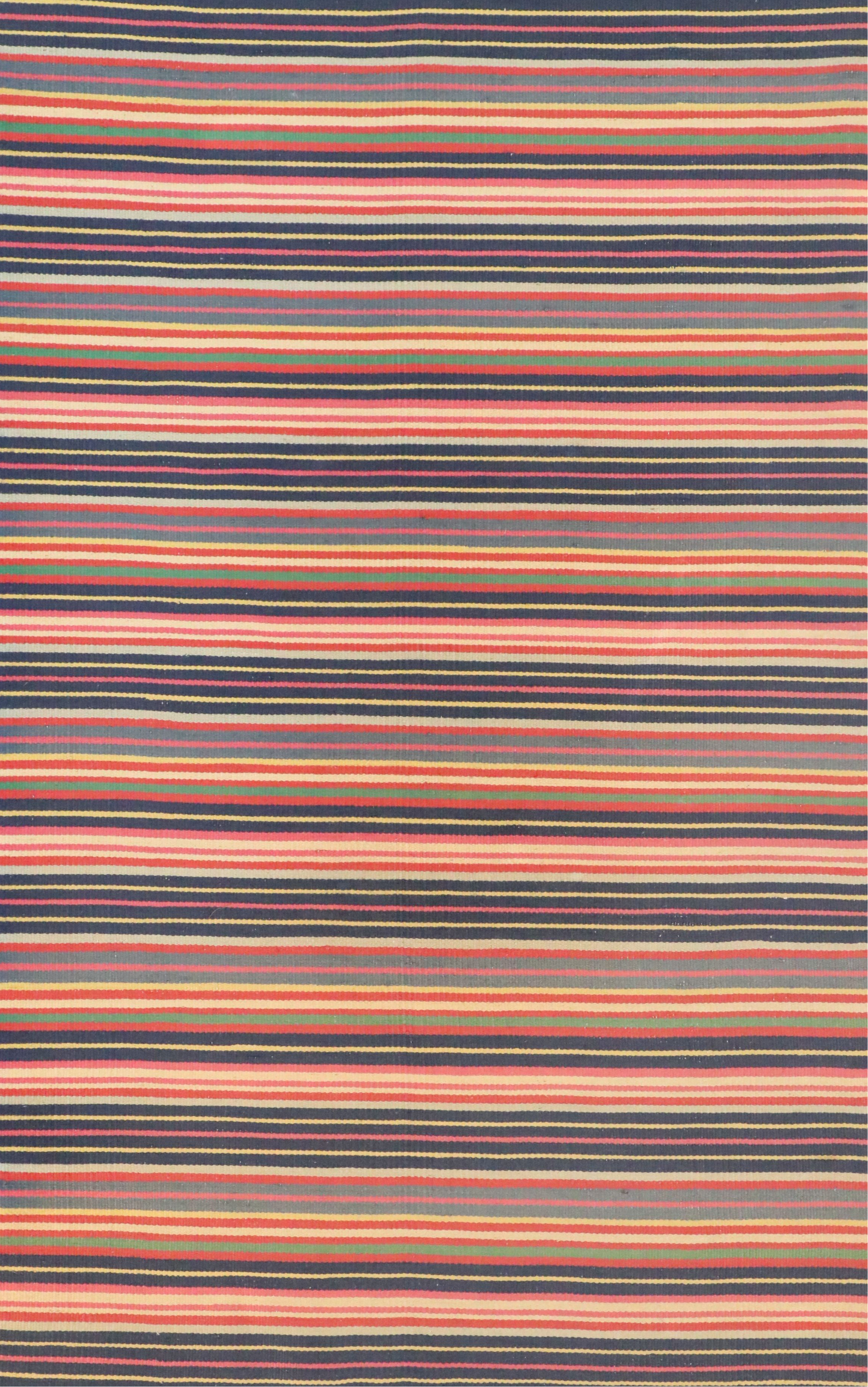 5'2 x 8'1 Handwoven Indian Dhurrie Jute and Cotton Area Rug