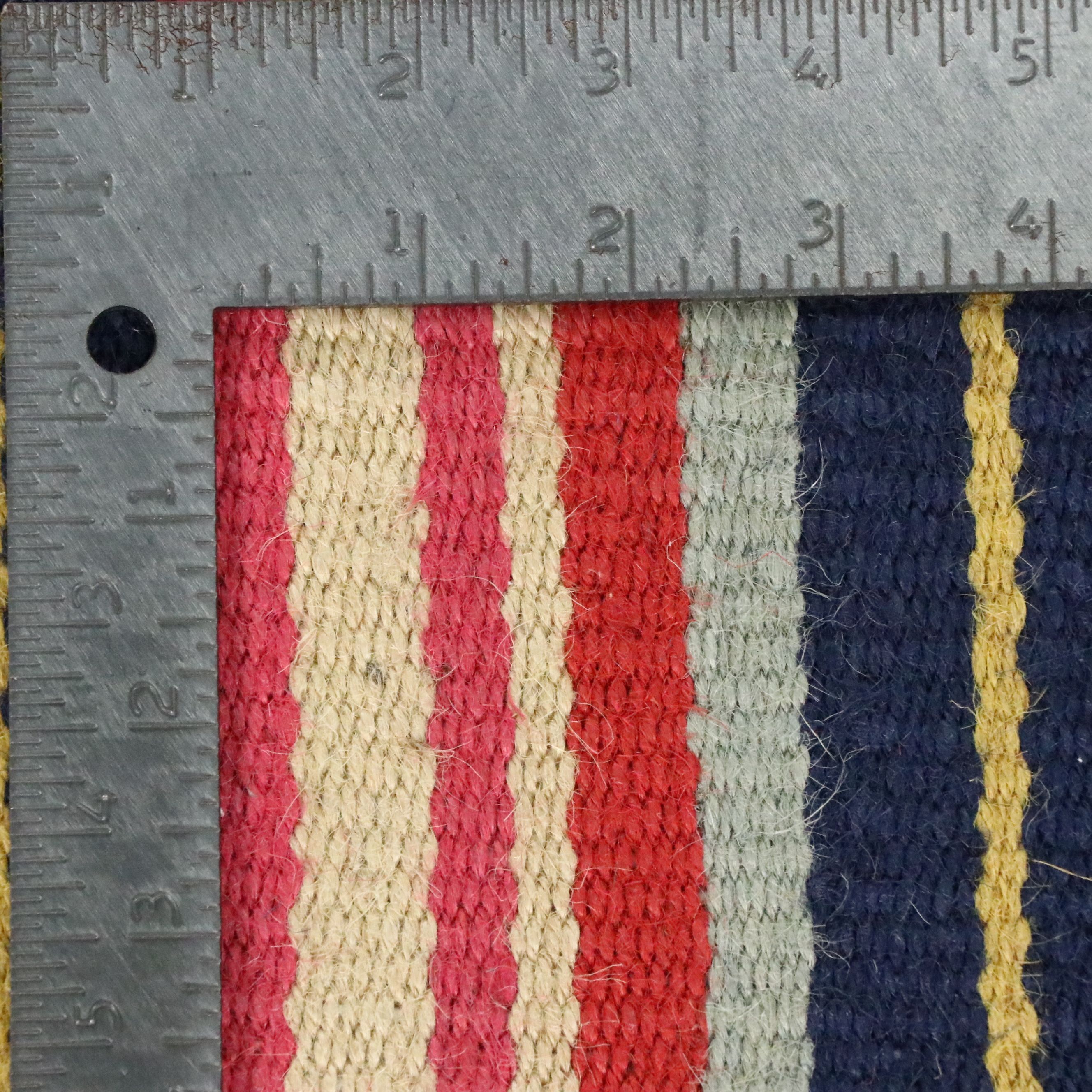 5'2 x 8'1 Handwoven Indian Dhurrie Jute and Cotton Area Rug