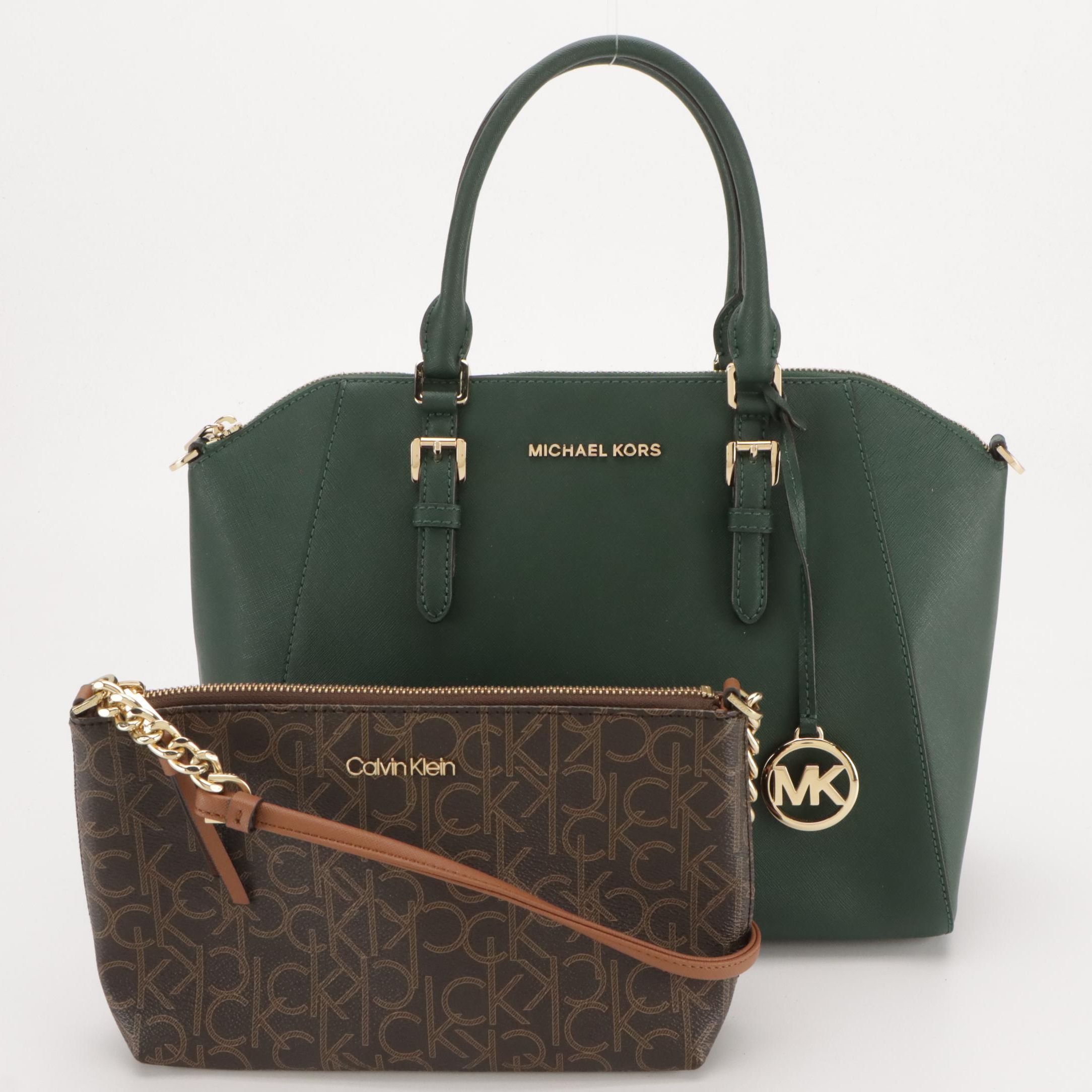 Michael Kors Ciara Two-Way Bag in Saffiano Leather & Calvin Klein Crossbody