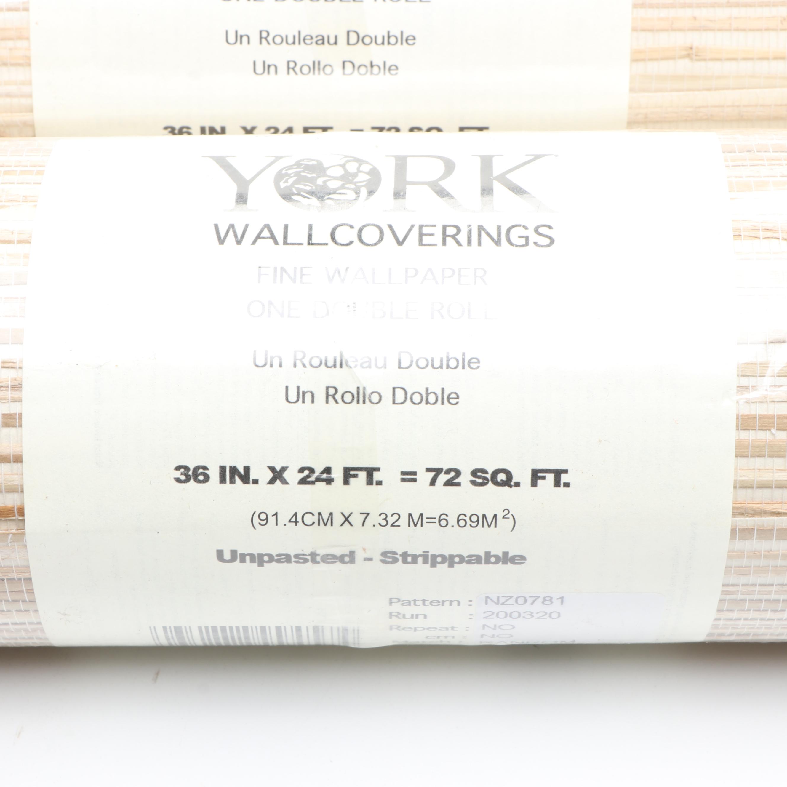 York Wallcoverings "River Grass" Wallpaper, 8 Rolls