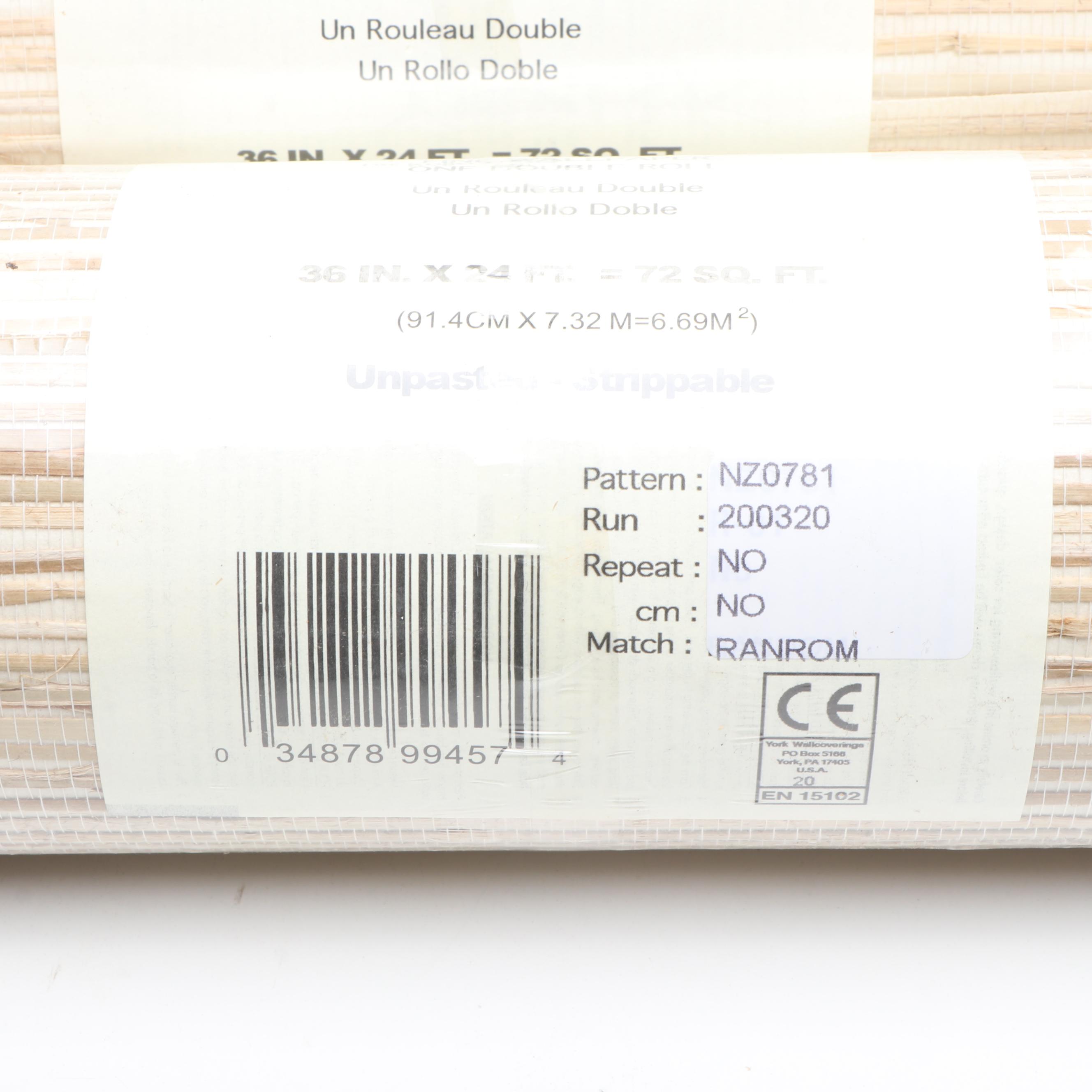 York Wallcoverings "River Grass" Wallpaper, 8 Rolls