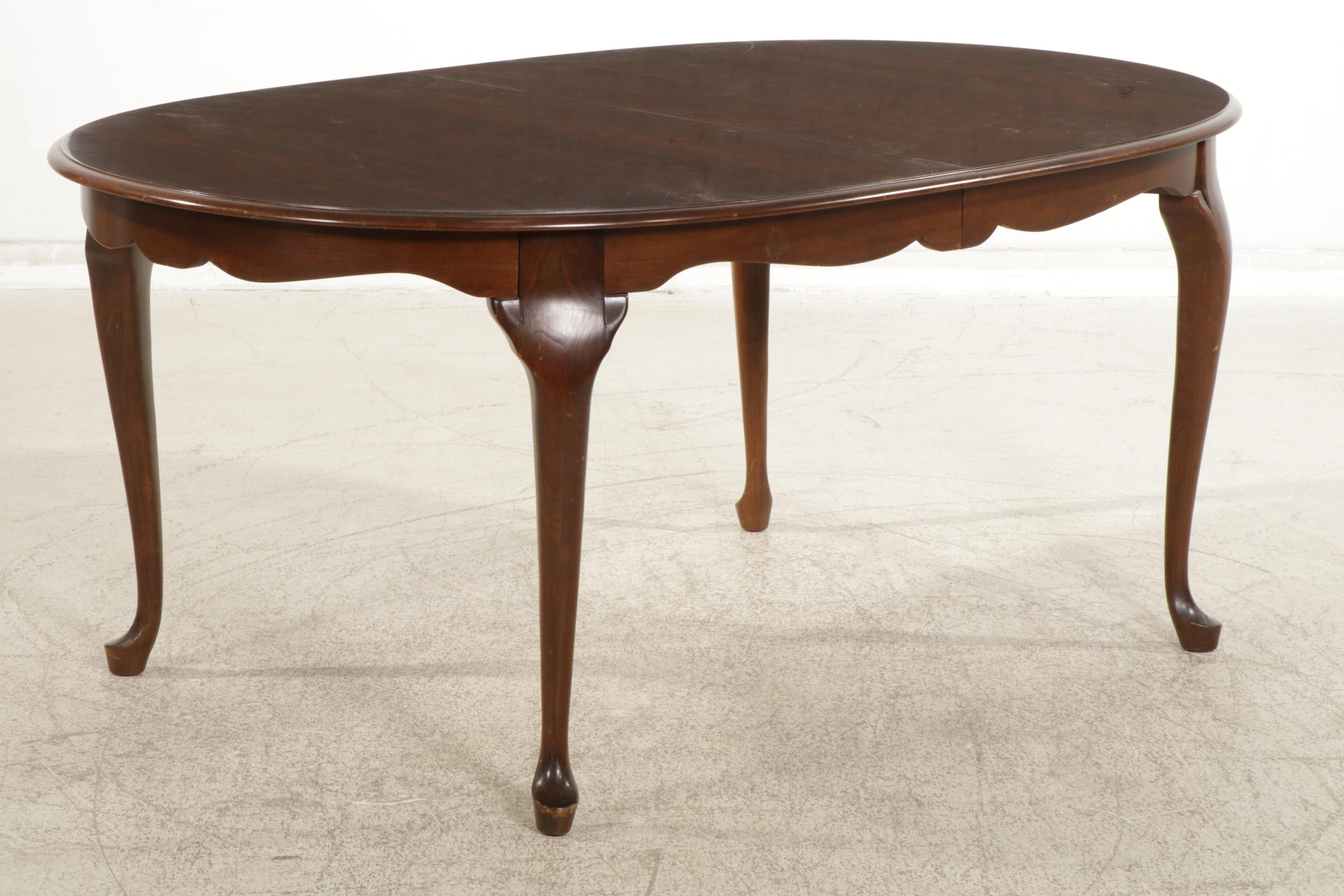 Pennsylvania House Cherry Dining Table and Six Chairs, Late 20th Century