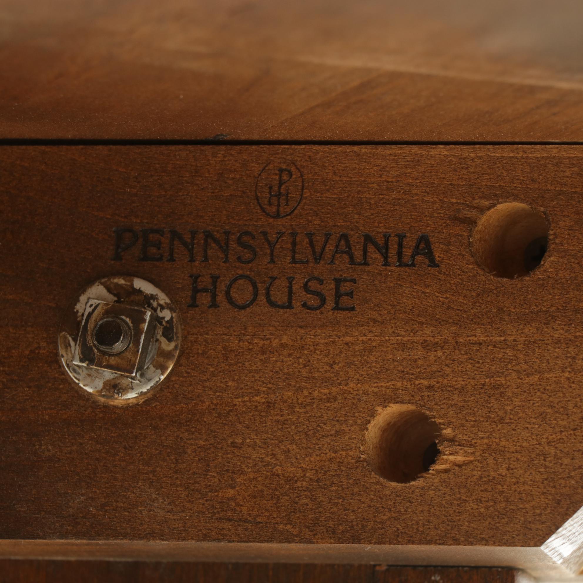 Pennsylvania House Cherry Dining Table and Six Chairs, Late 20th Century