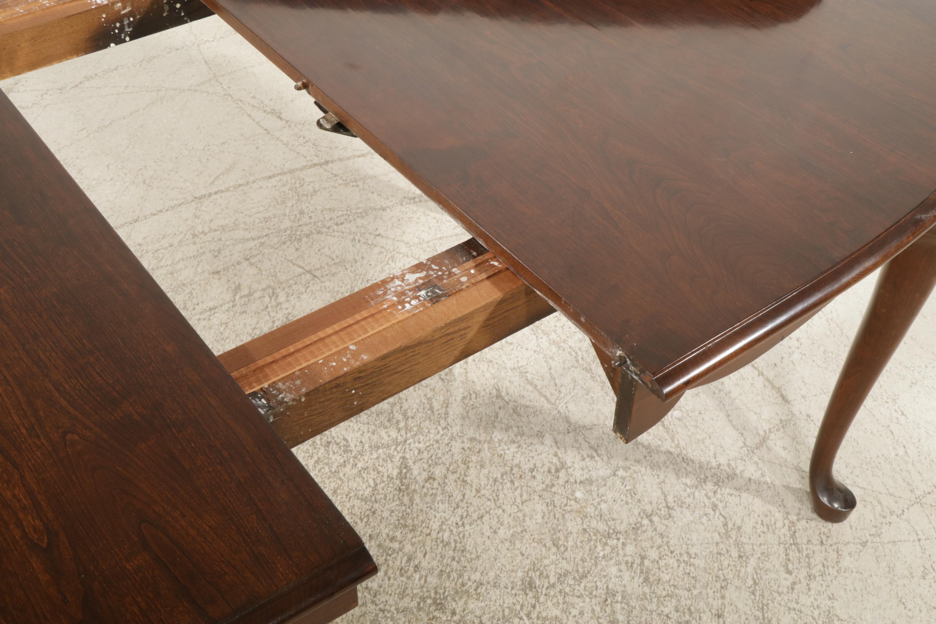 Pennsylvania House Cherry Dining Table and Six Chairs, Late 20th Century