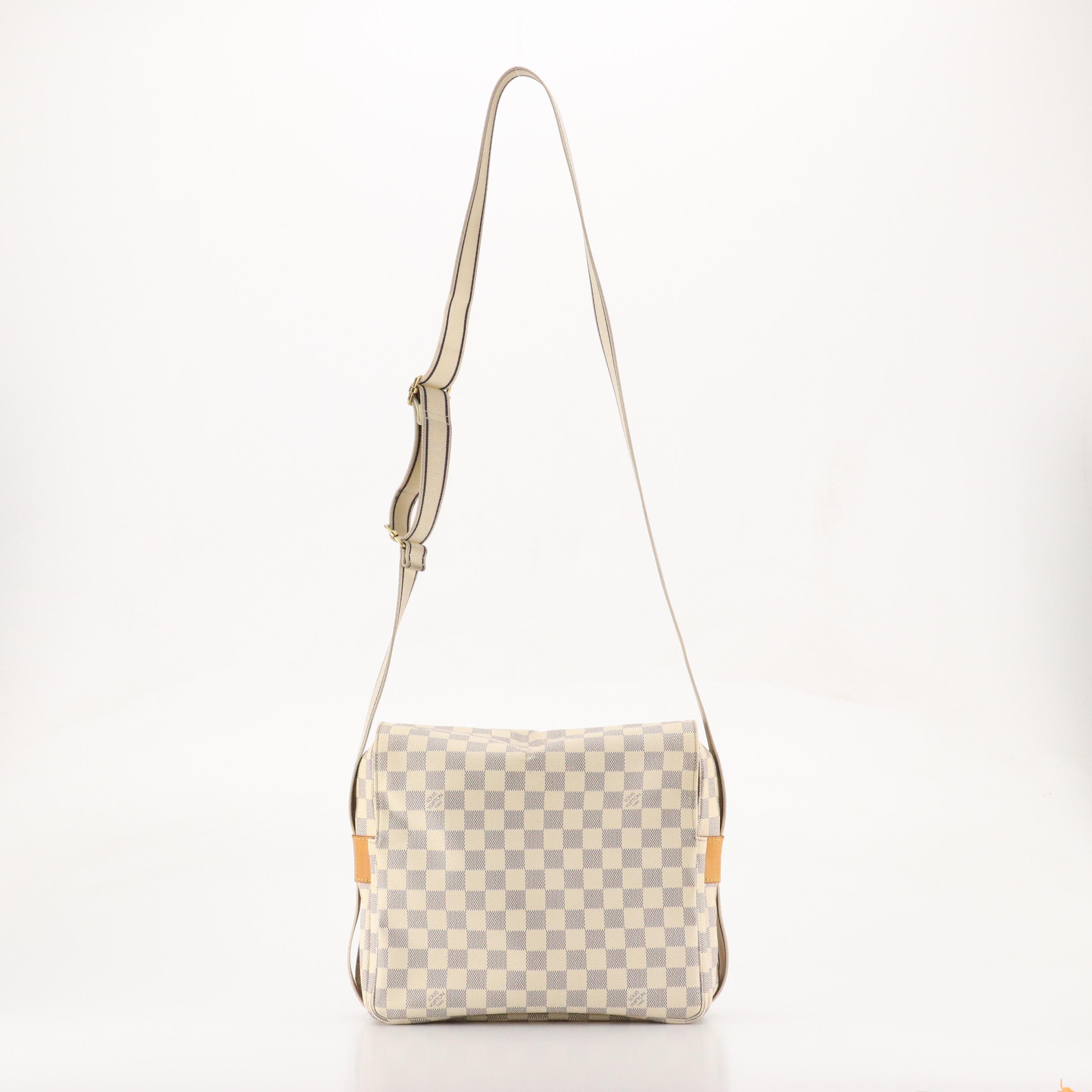 Louis Vuitton Naviglio Bag in Damier Azur Canvas