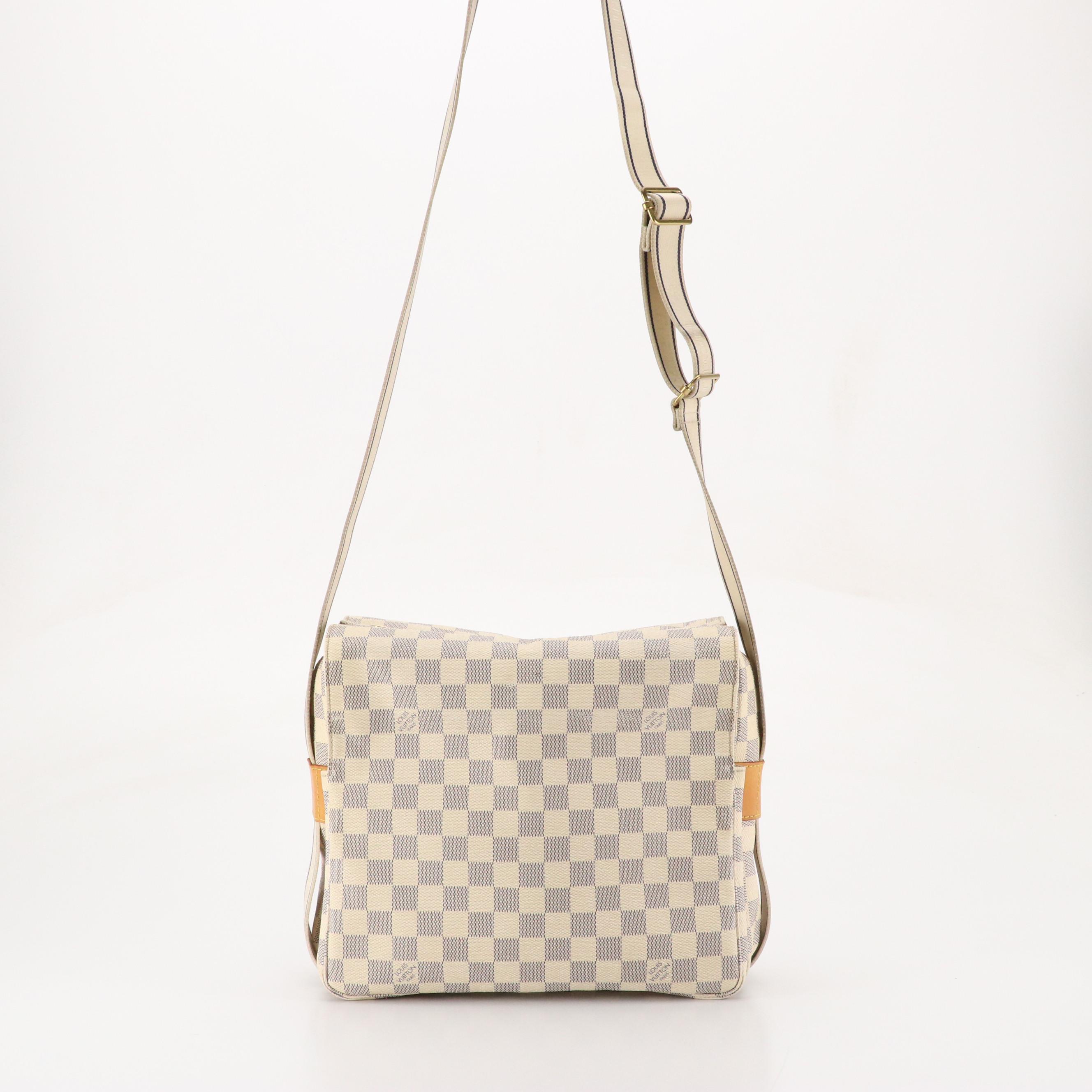 Louis Vuitton Naviglio Bag in Damier Azur Canvas