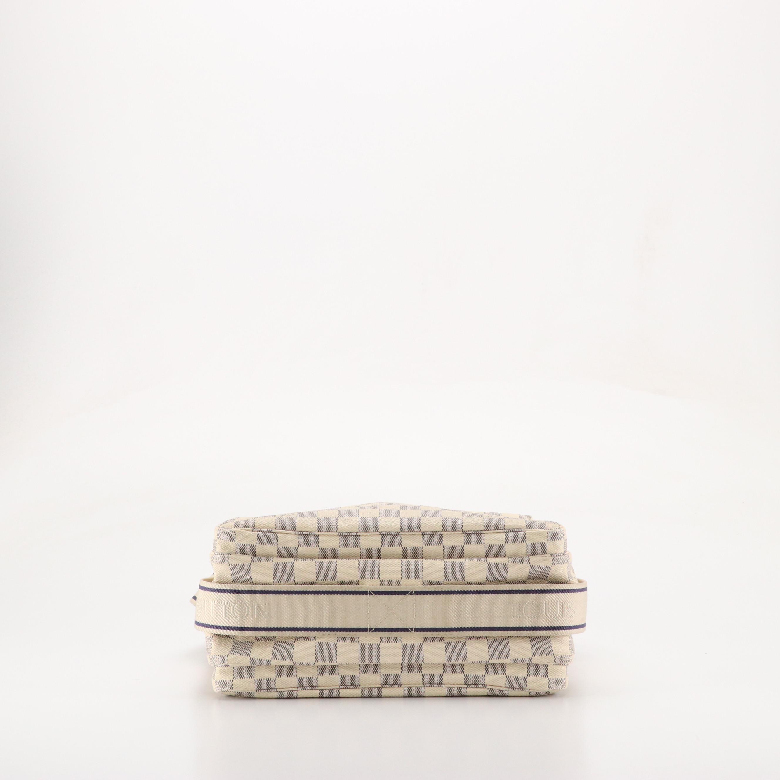 Louis Vuitton Naviglio Bag in Damier Azur Canvas