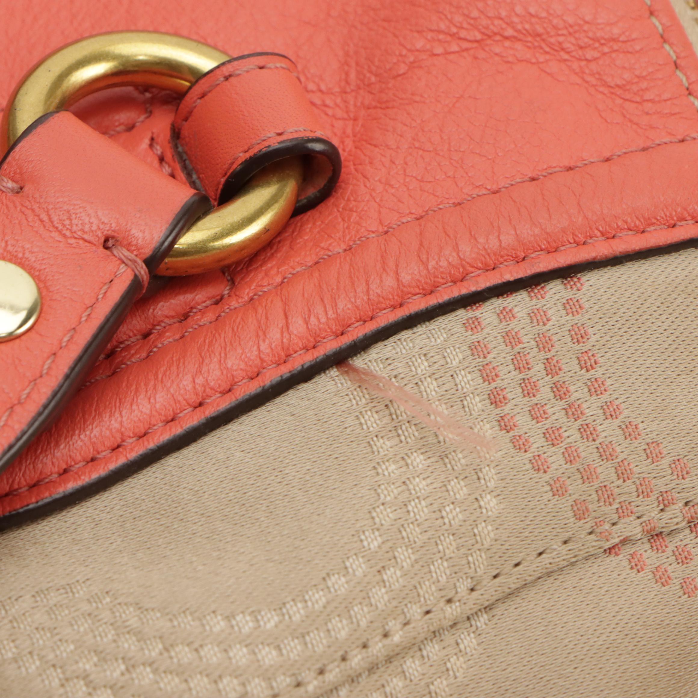 Coach Ashley Two-Way Satchels in Shimmery Leather and Signature Dotted C Canvas