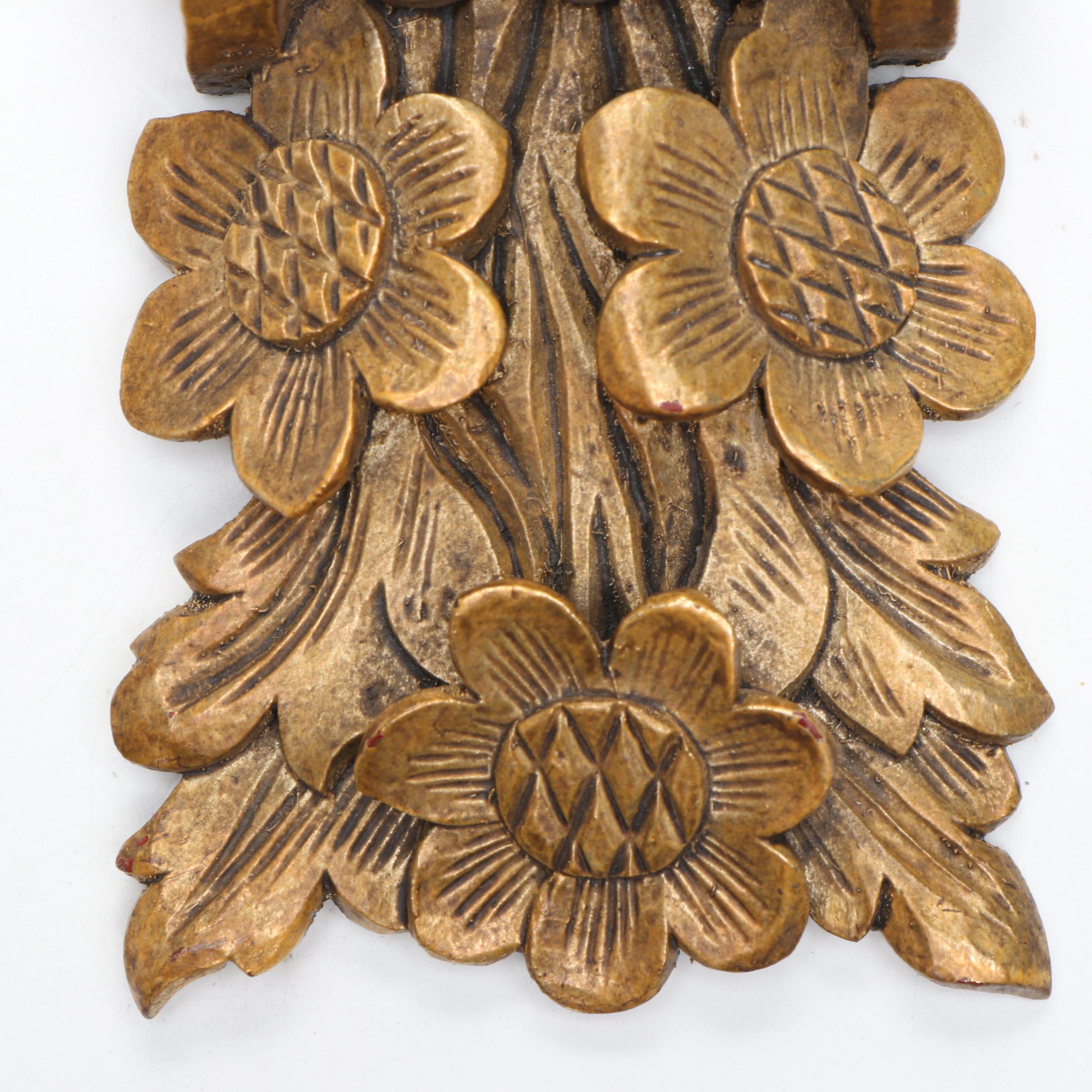 Pair of Classical Style Giltwood Corbel Shelves