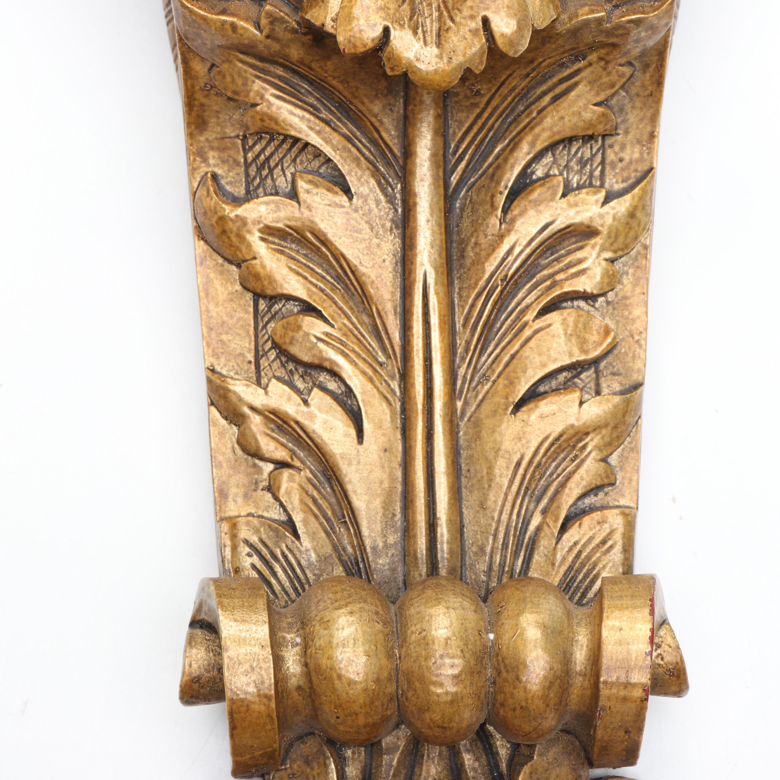 Pair of Classical Style Giltwood Corbel Shelves