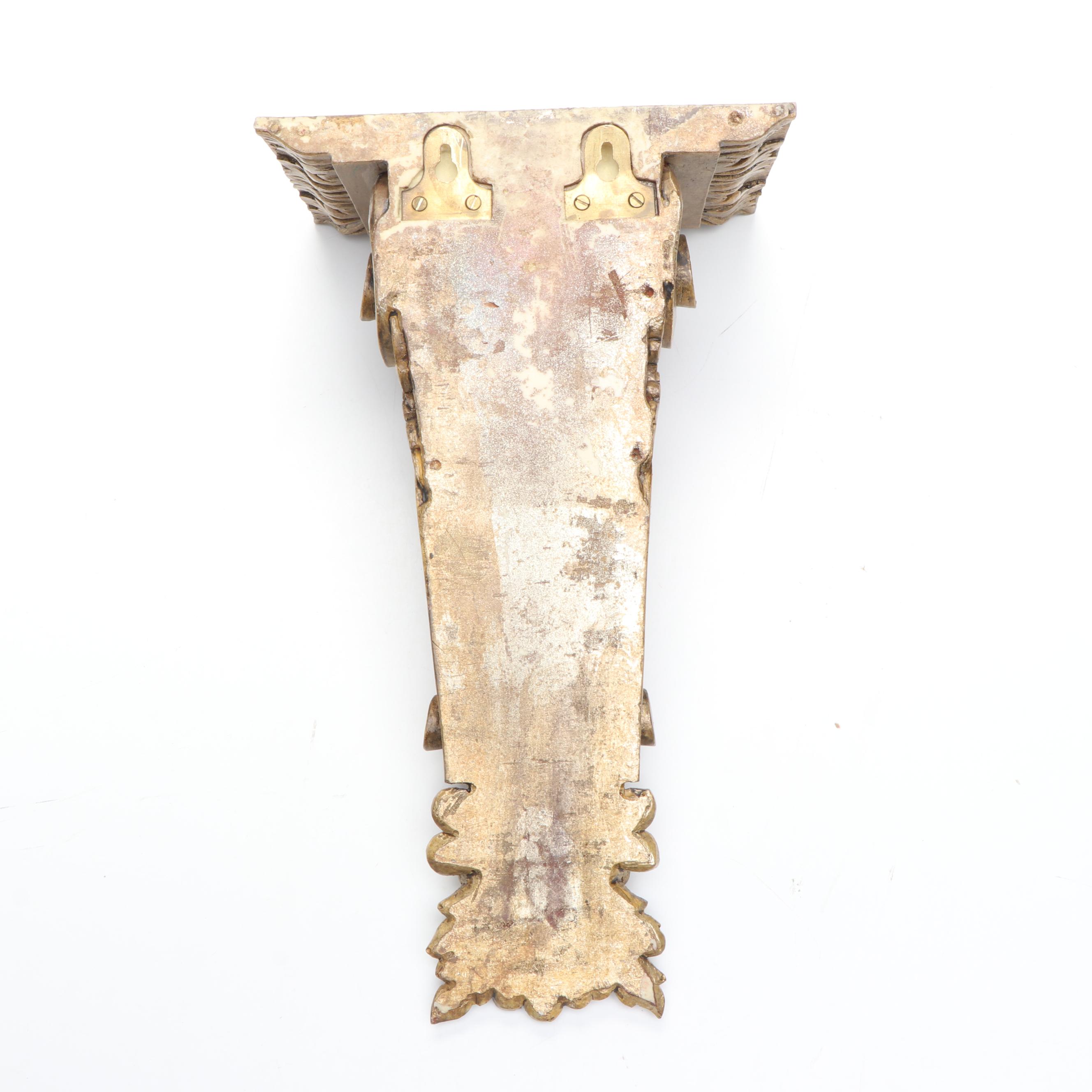 Pair of Classical Style Giltwood Corbel Shelves