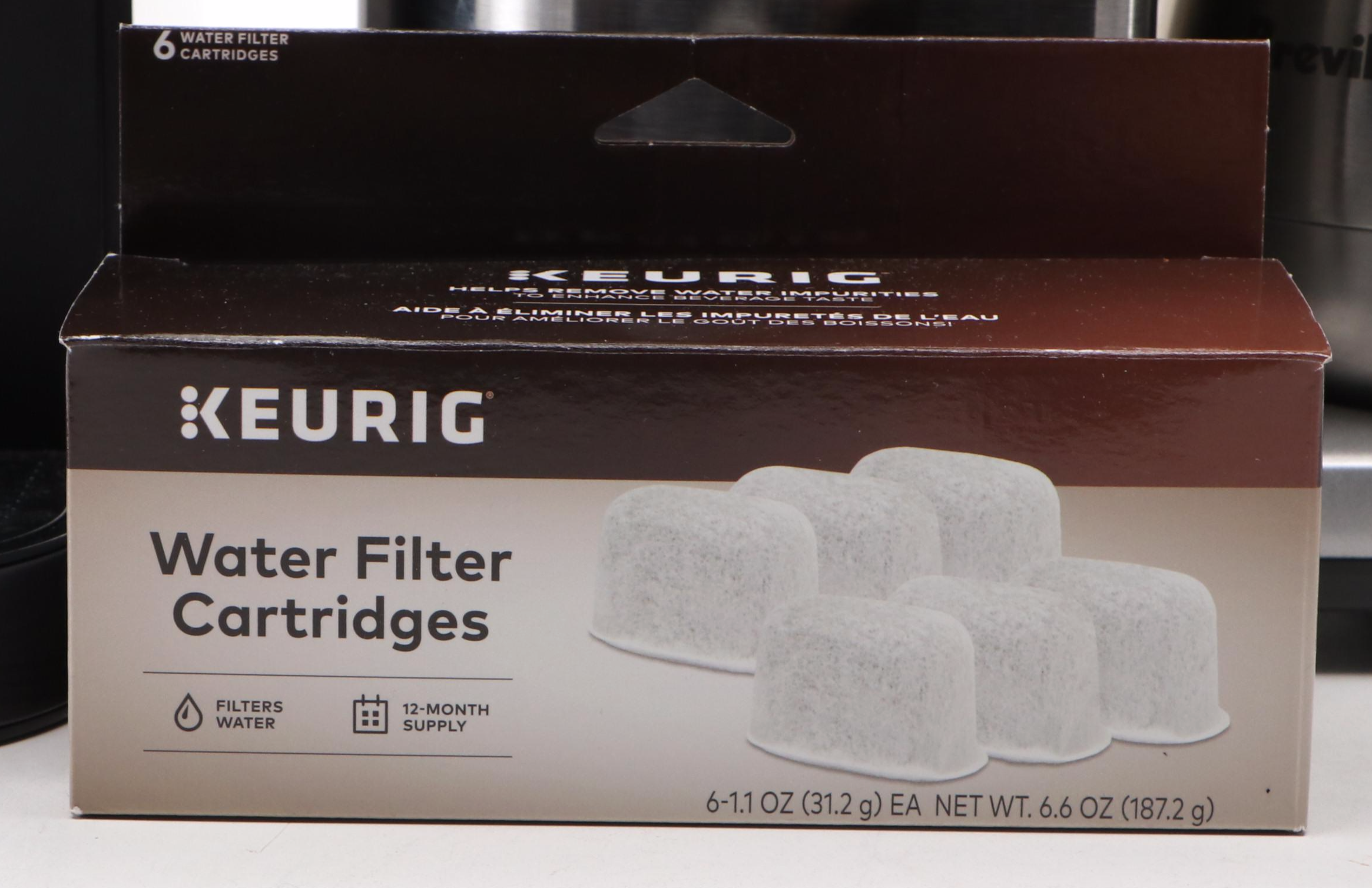 Keurig and Breville Coffee Makers with Water Filter Cartridges