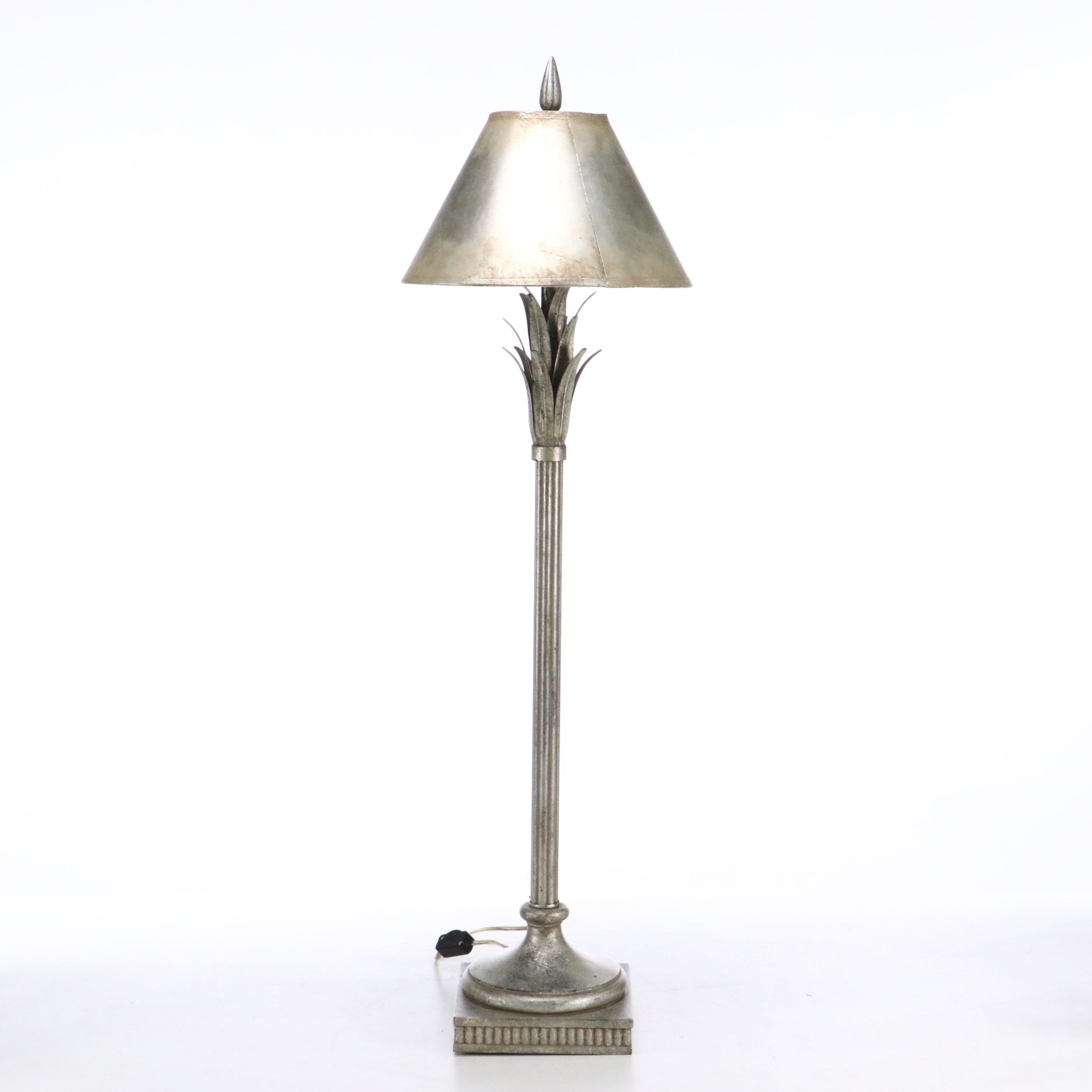 Bombay French Style Metal Bookends, Silver Console Lamp, Easel and Finial