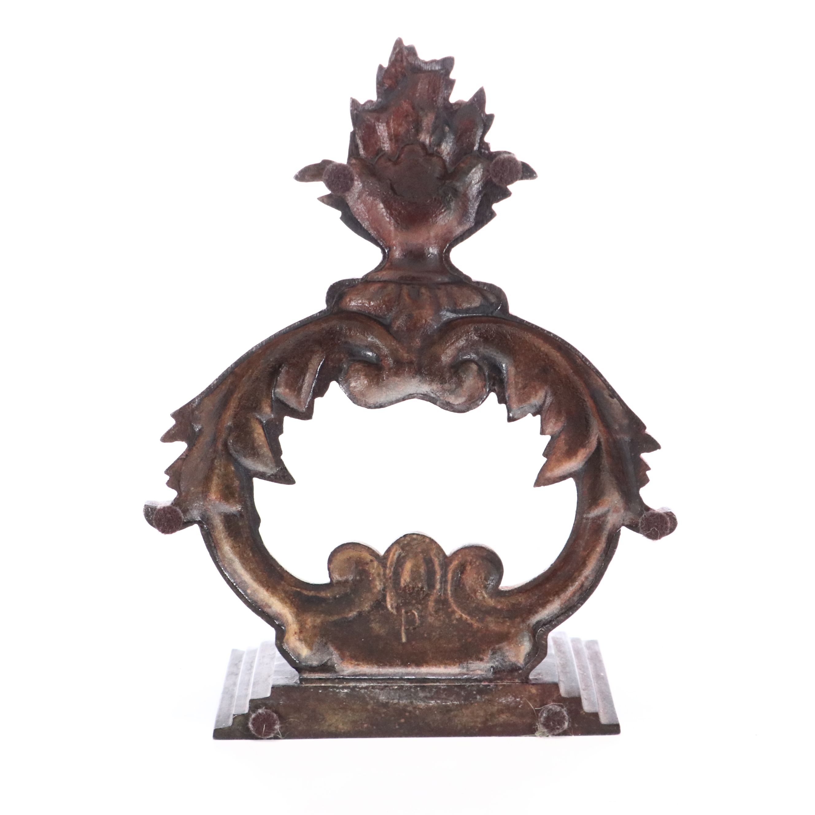 Bombay French Style Metal Bookends, Silver Console Lamp, Easel and Finial