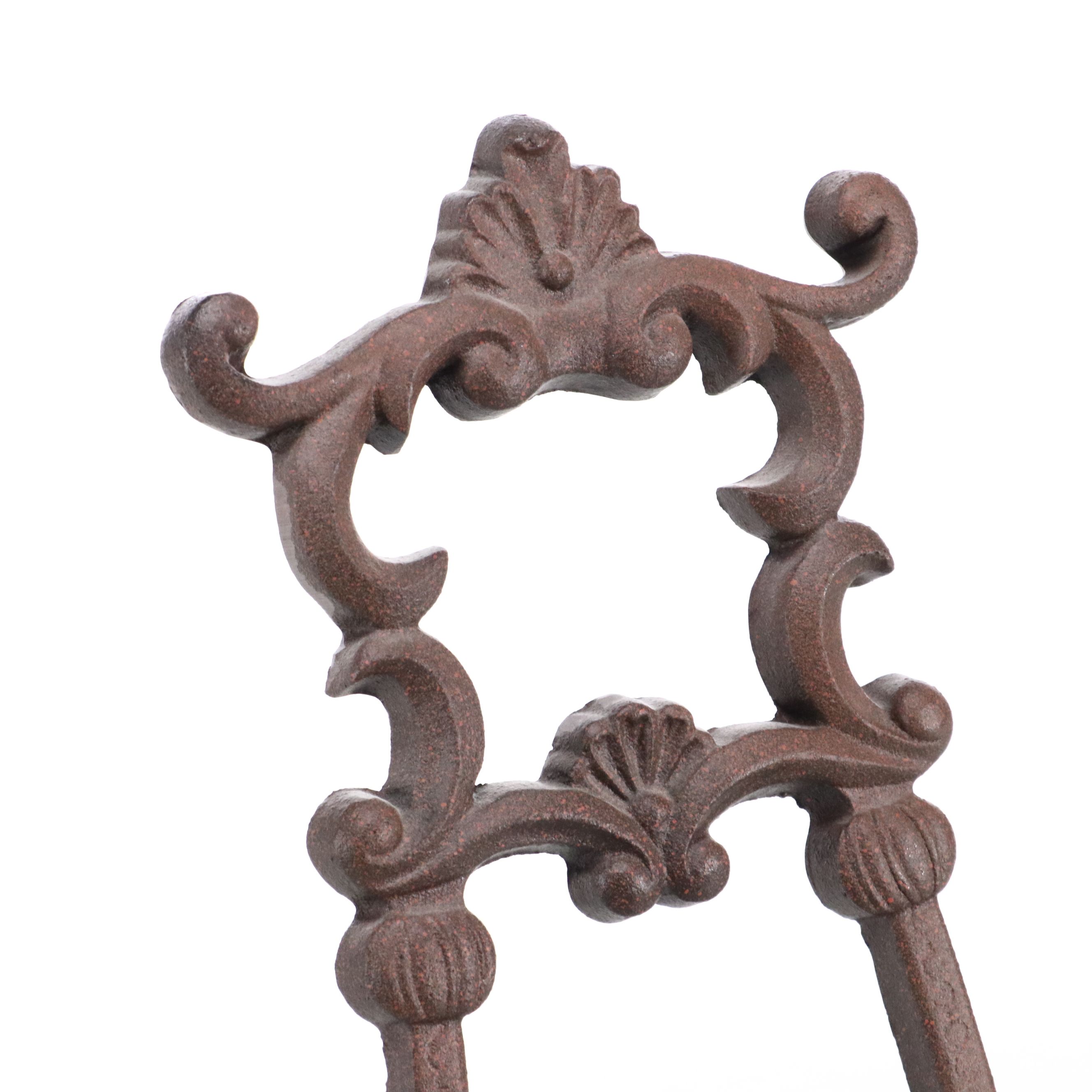 Bombay French Style Metal Bookends, Silver Console Lamp, Easel and Finial