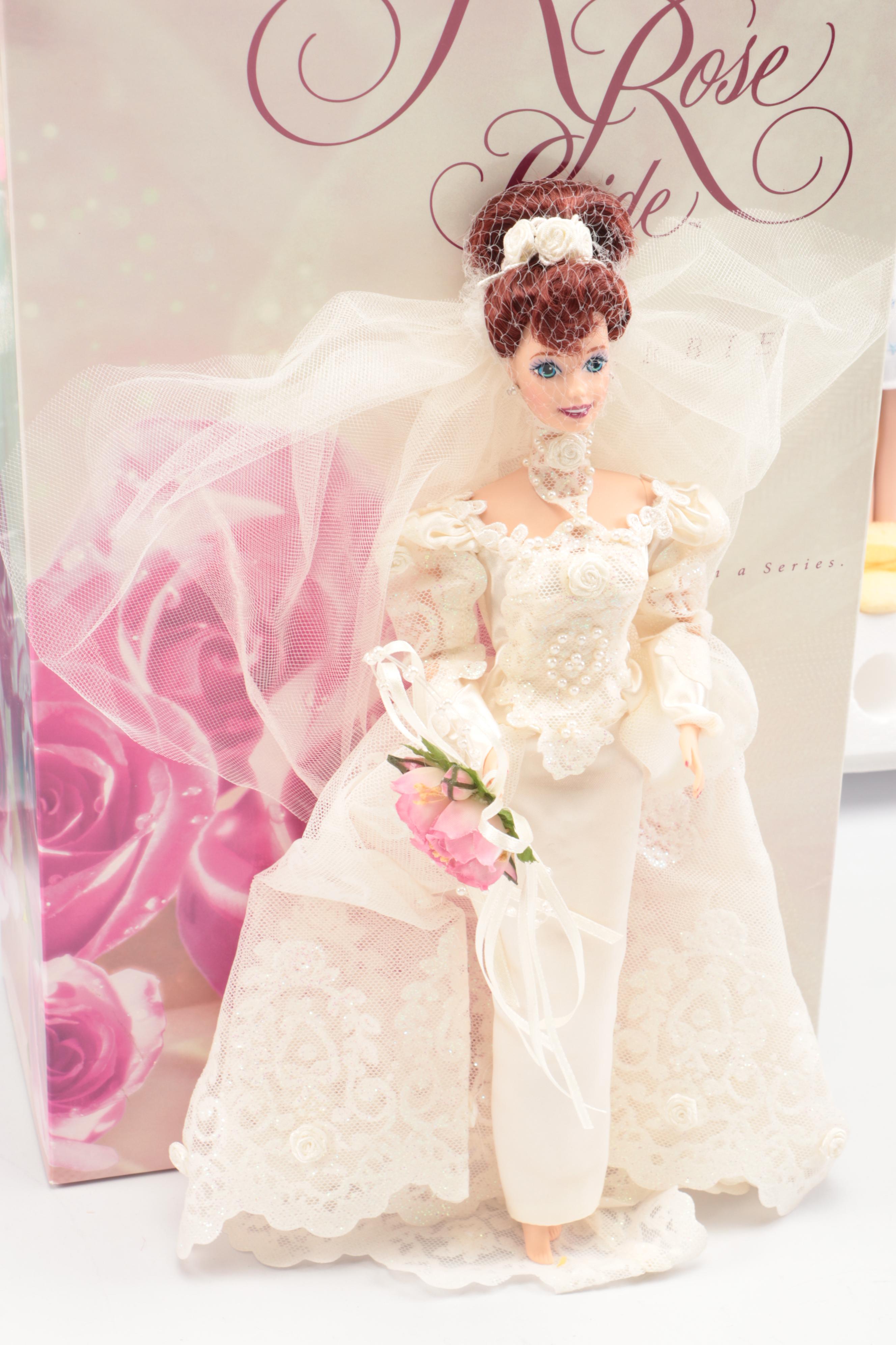 Mattel "Romantic Rose Bride" Barbie with 30th Anniversary Ken, Midge and Skipper