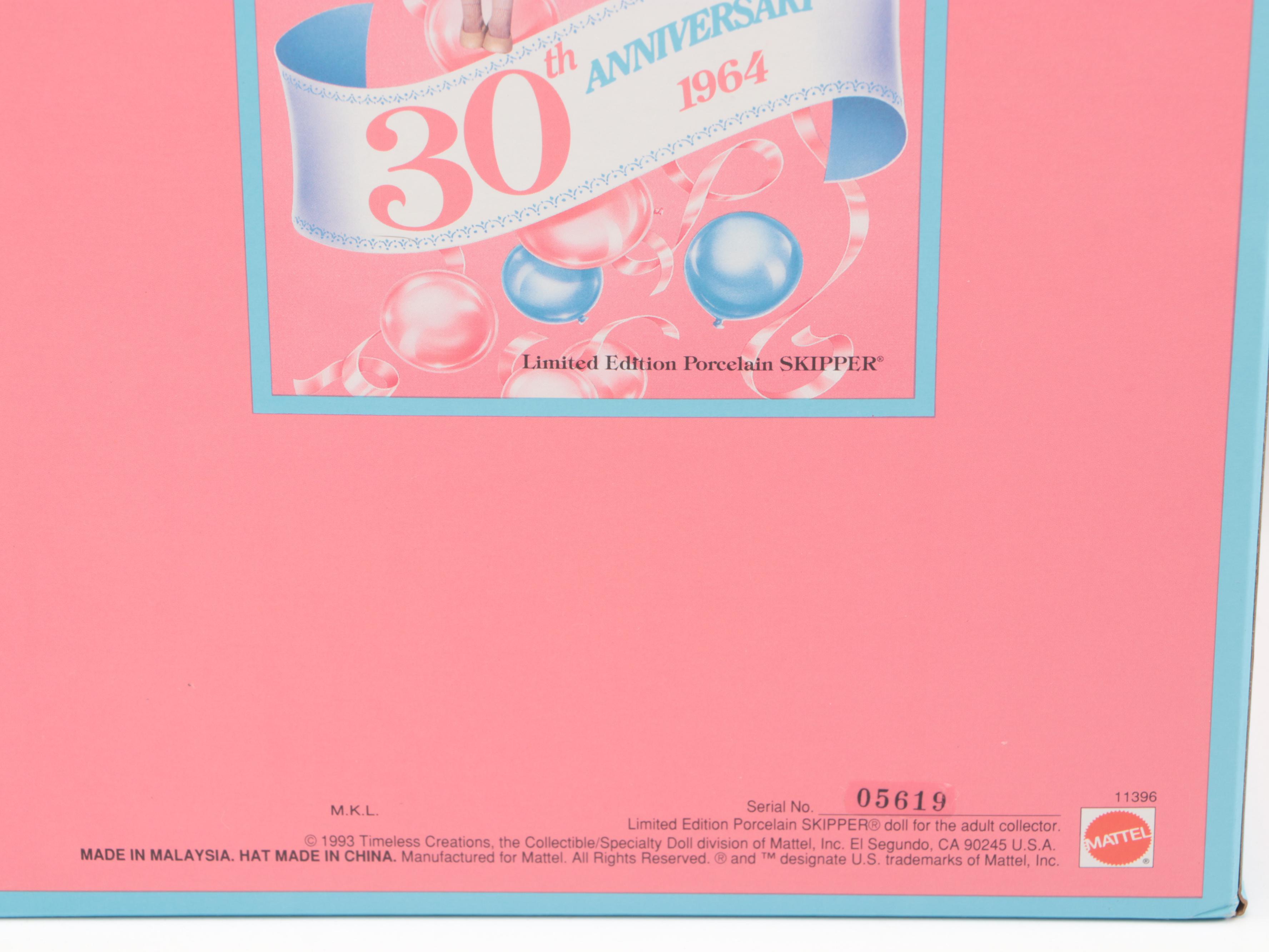 Mattel "Romantic Rose Bride" Barbie with 30th Anniversary Ken, Midge and Skipper