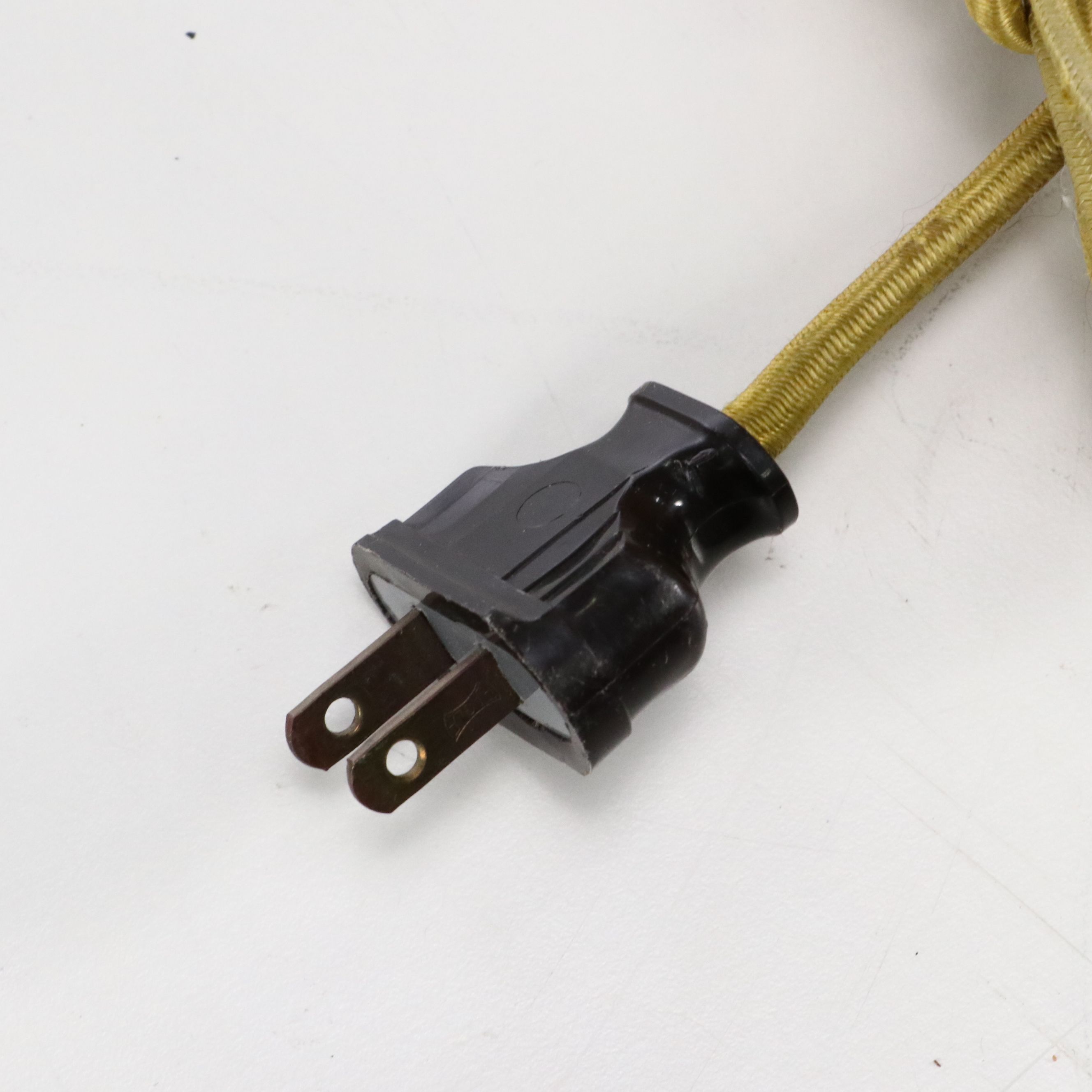 Neoclassical Style Aged Brass Pillar Lamp with Olive Silk Box Pleat Shade