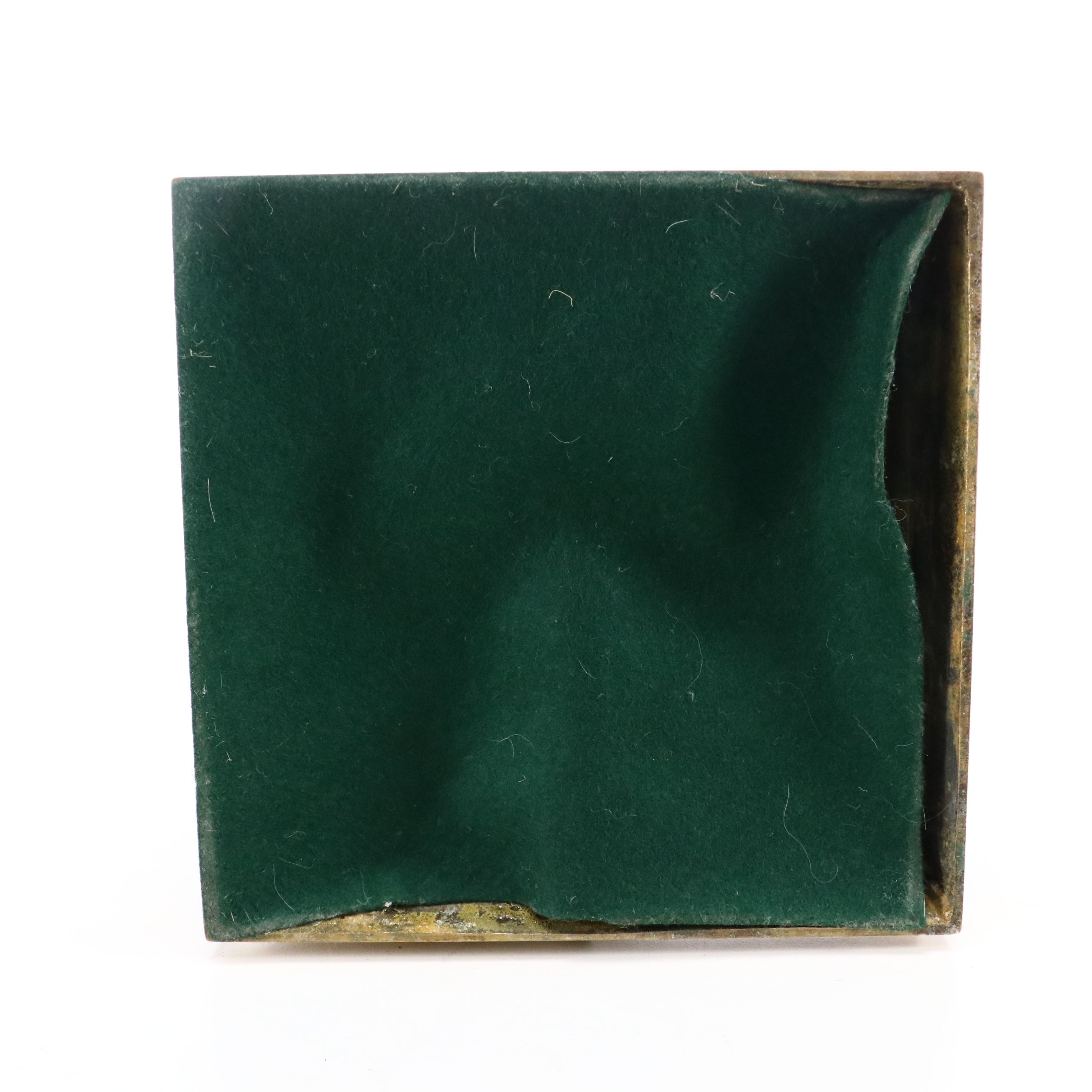 Neoclassical Style Aged Brass Pillar Lamp with Olive Silk Box Pleat Shade