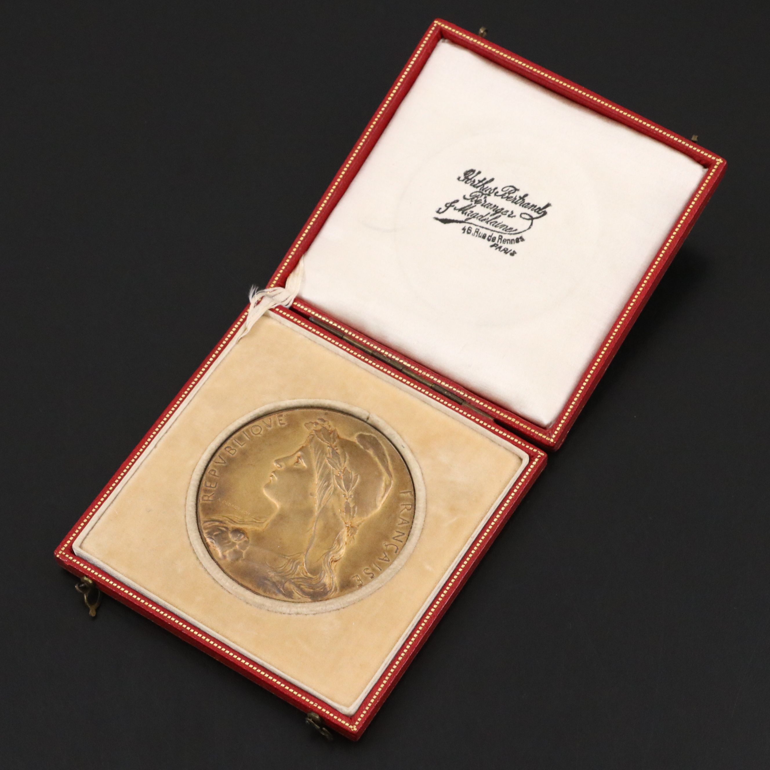 Antique French Republic Gilt 800 Silver Médaille Carnot, 1916