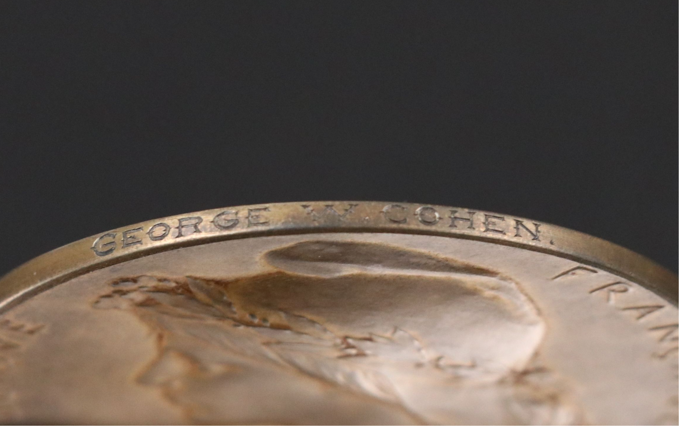 Antique French Republic Gilt 800 Silver Médaille Carnot, 1916